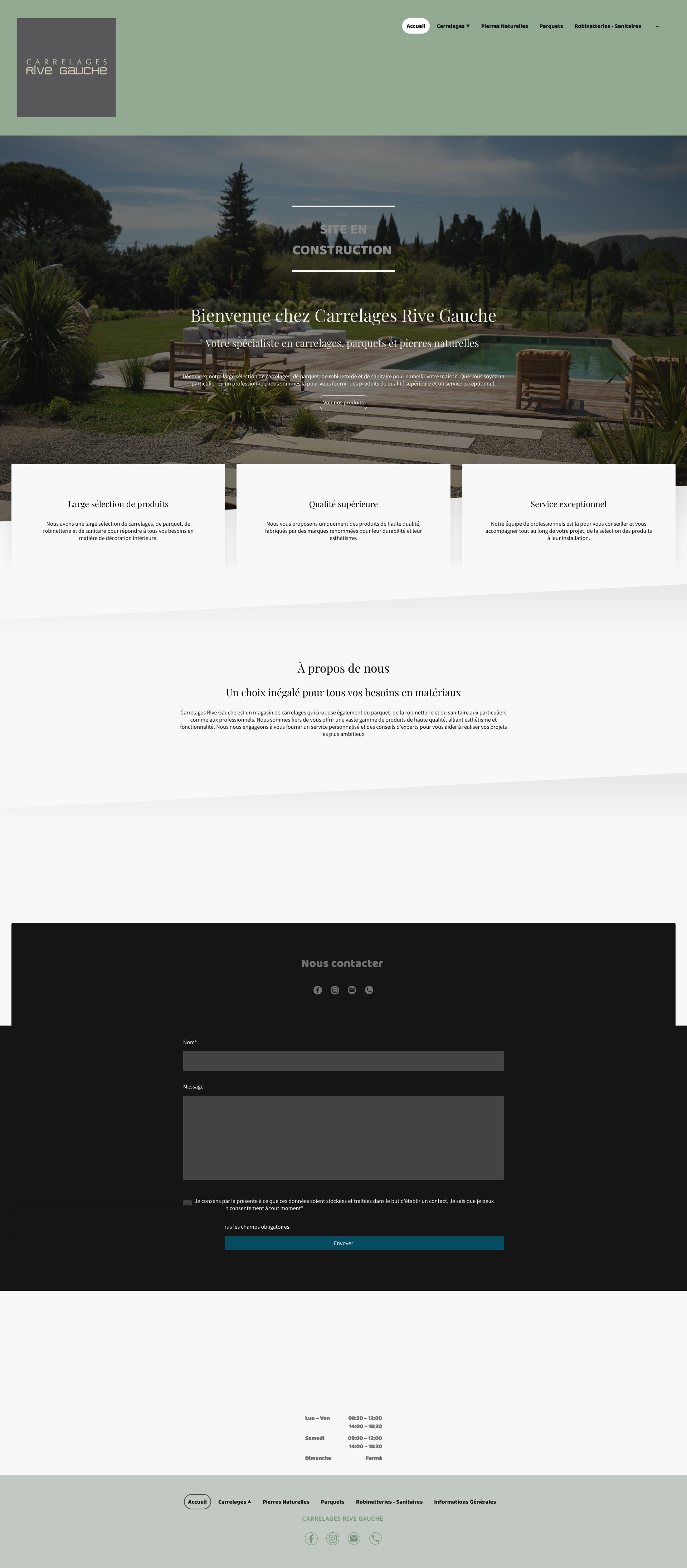 Aperçu du site
