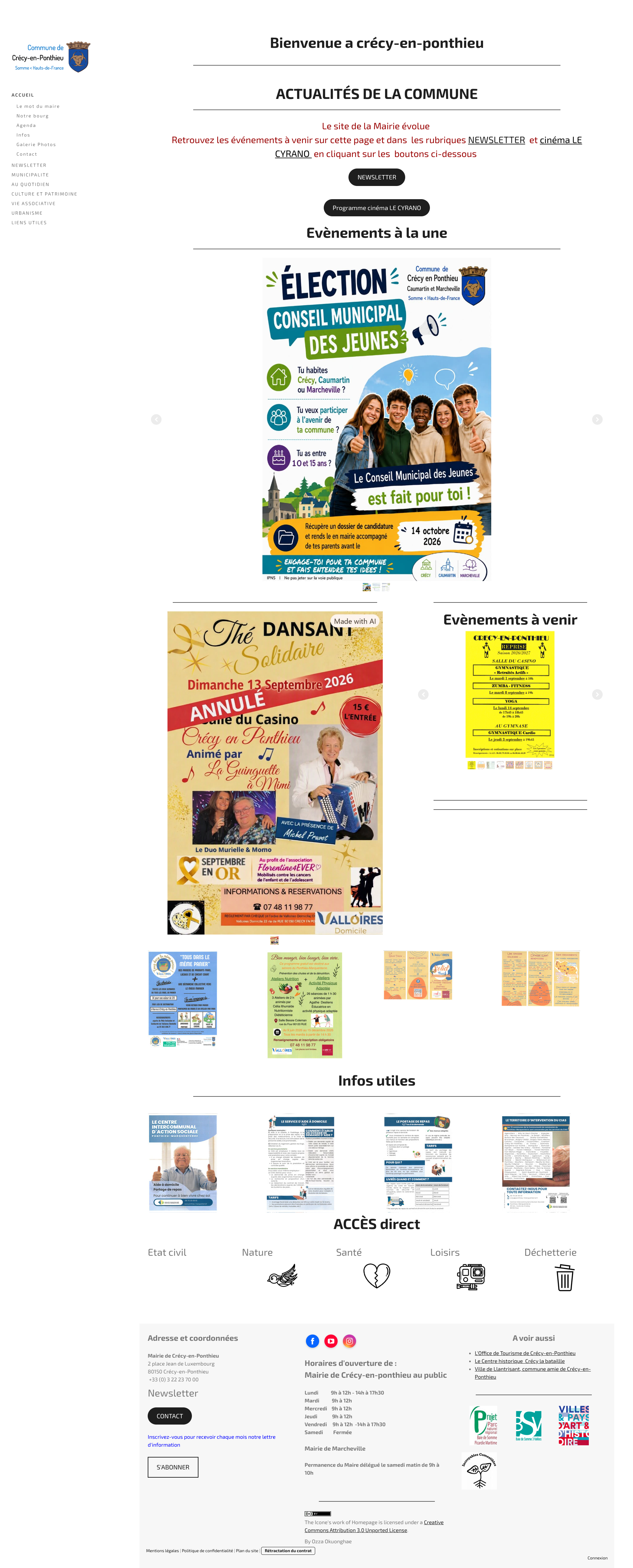 Aperçu du site