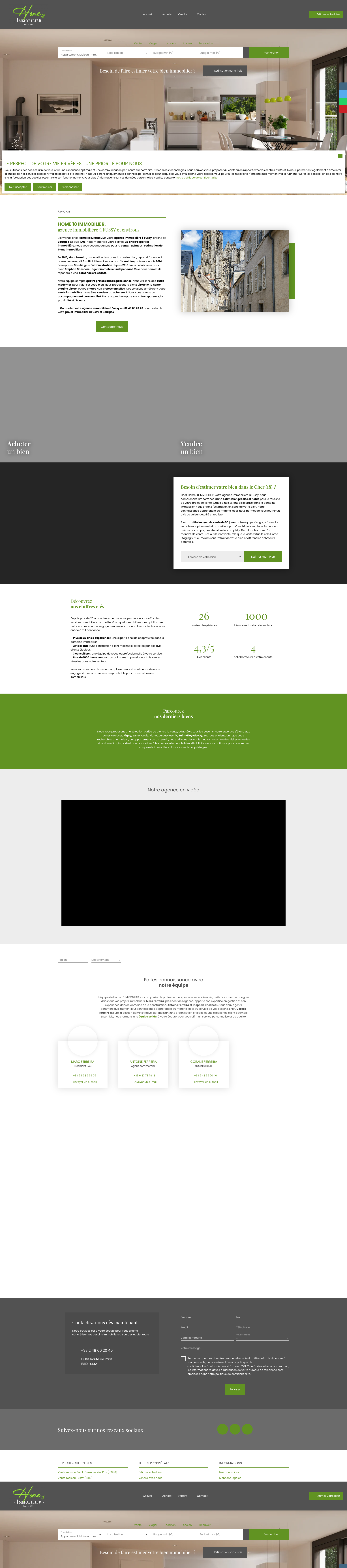 Aperçu du site