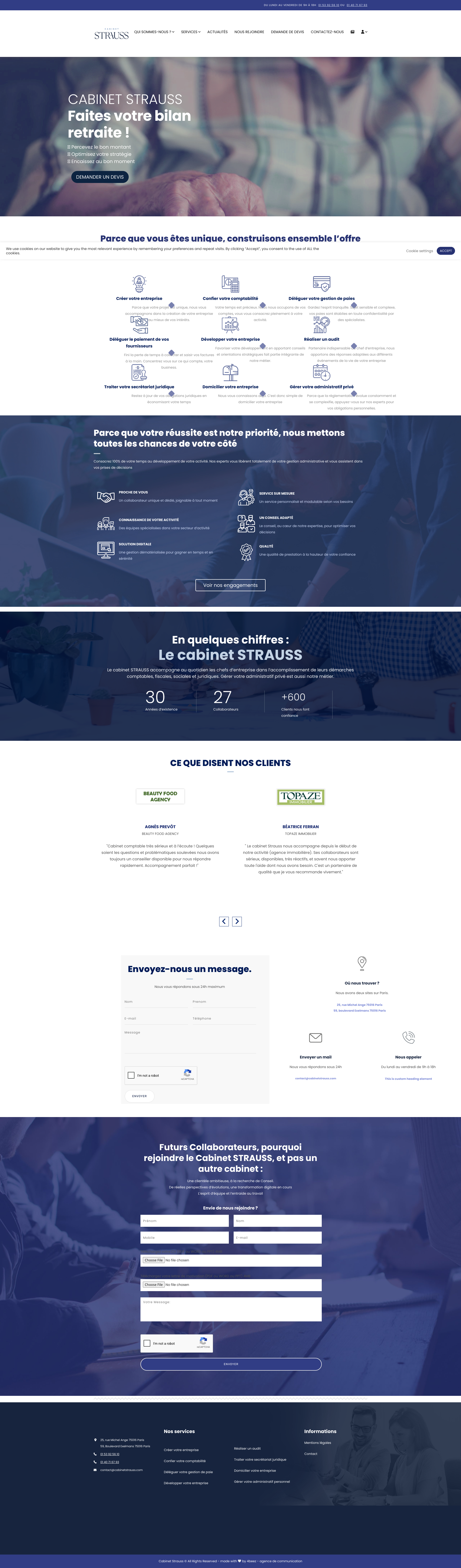 Aperçu du site