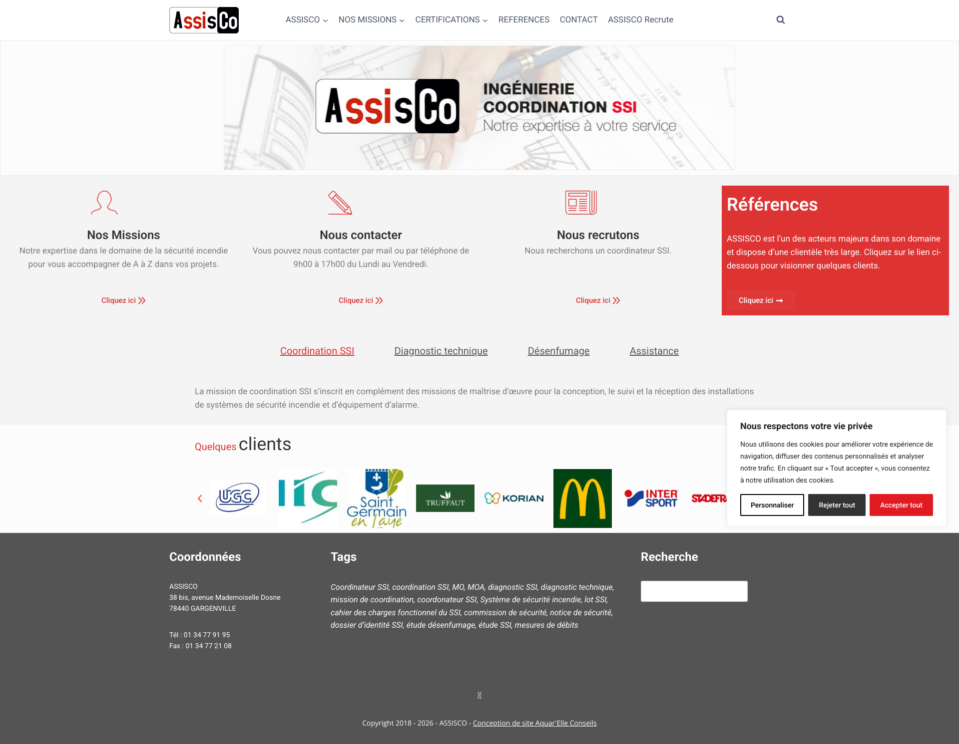 Aperçu du site
