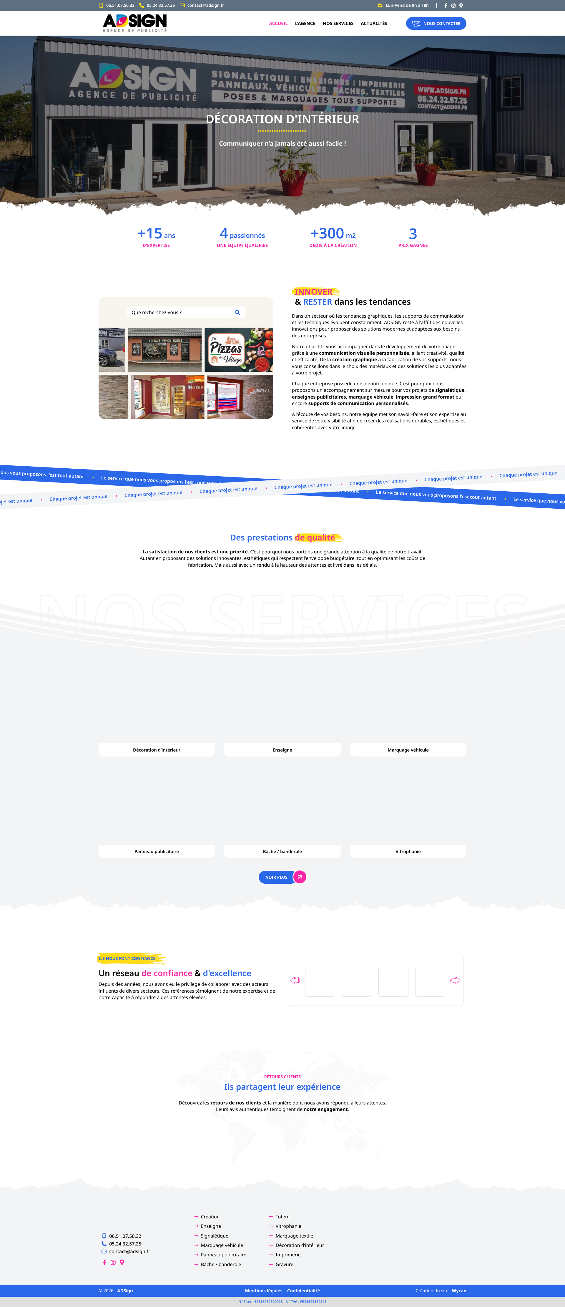 Aperçu du site