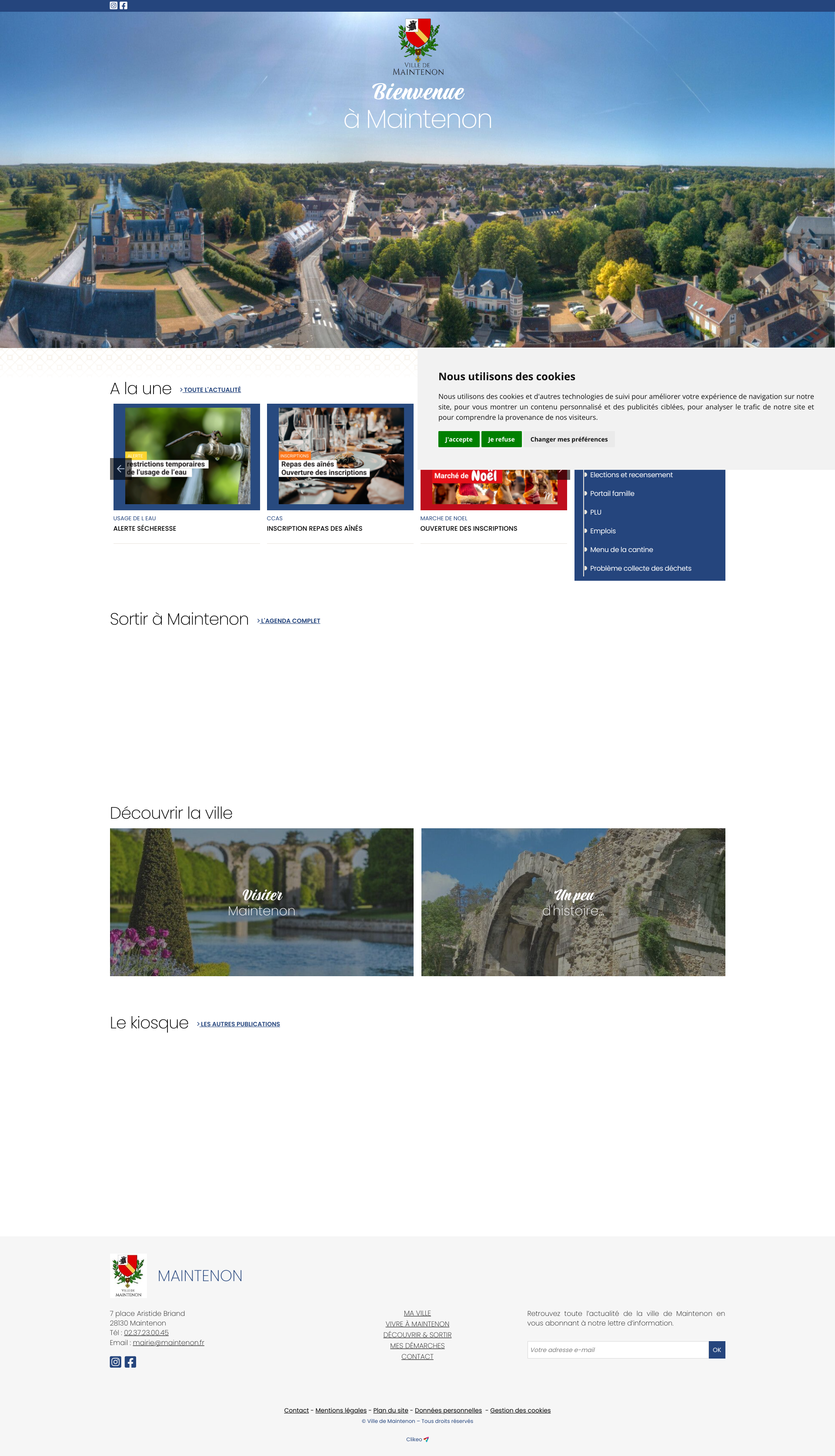 Aperçu du site