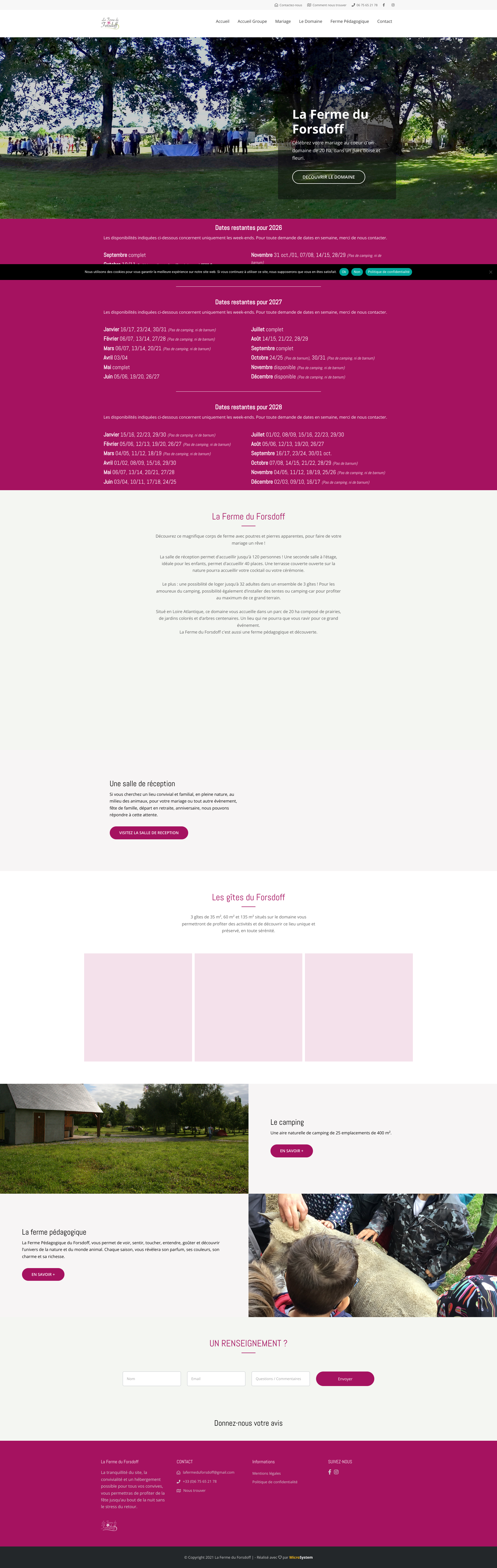 Aperçu du site