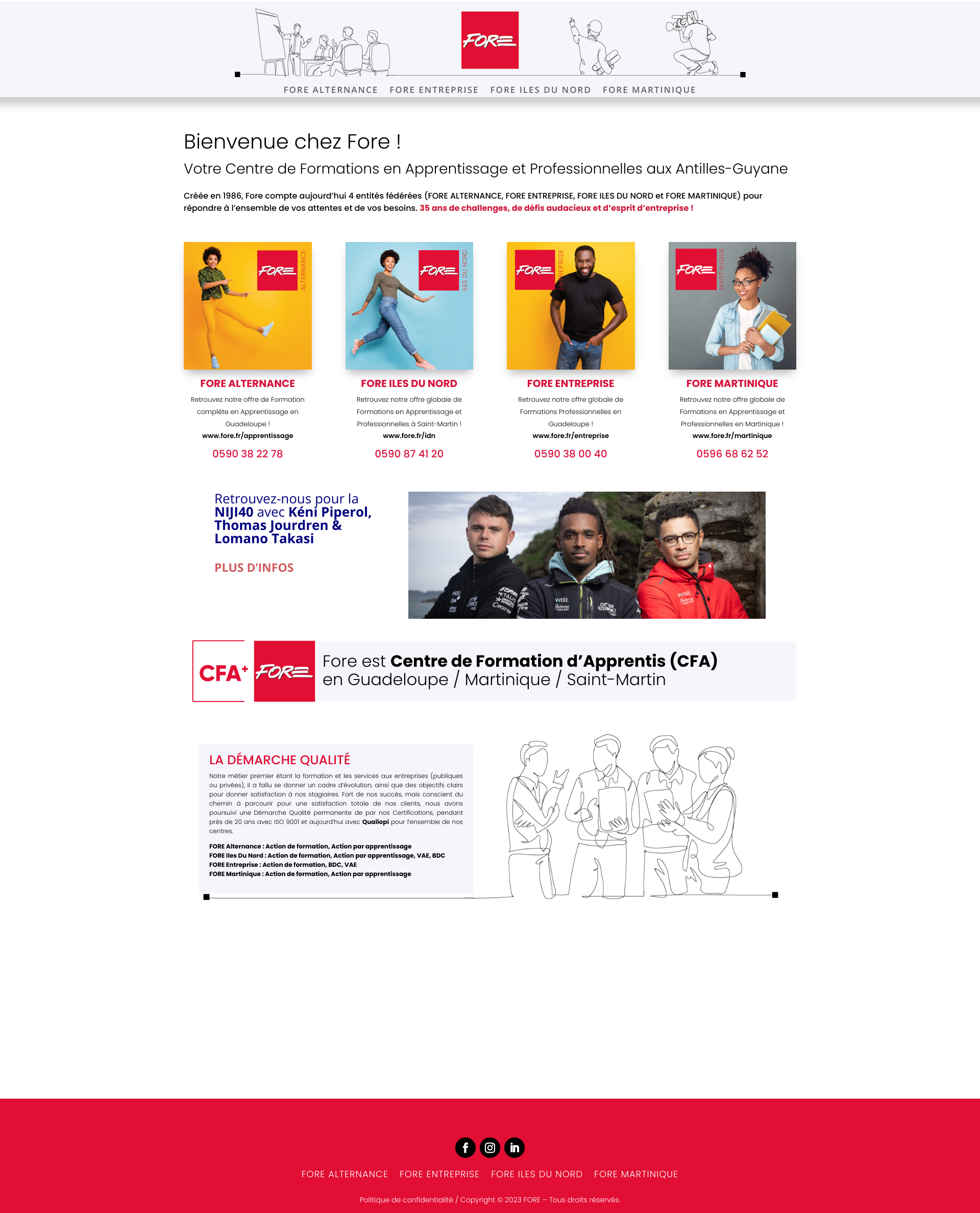 Aperçu du site