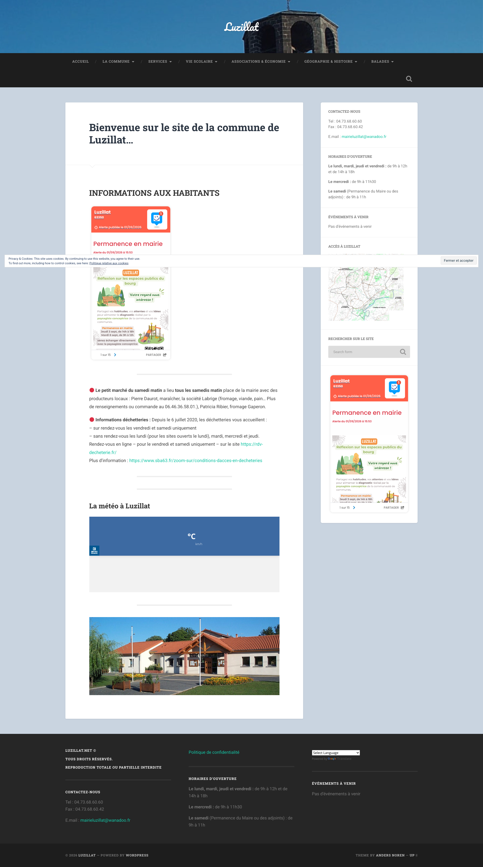 Aperçu du site