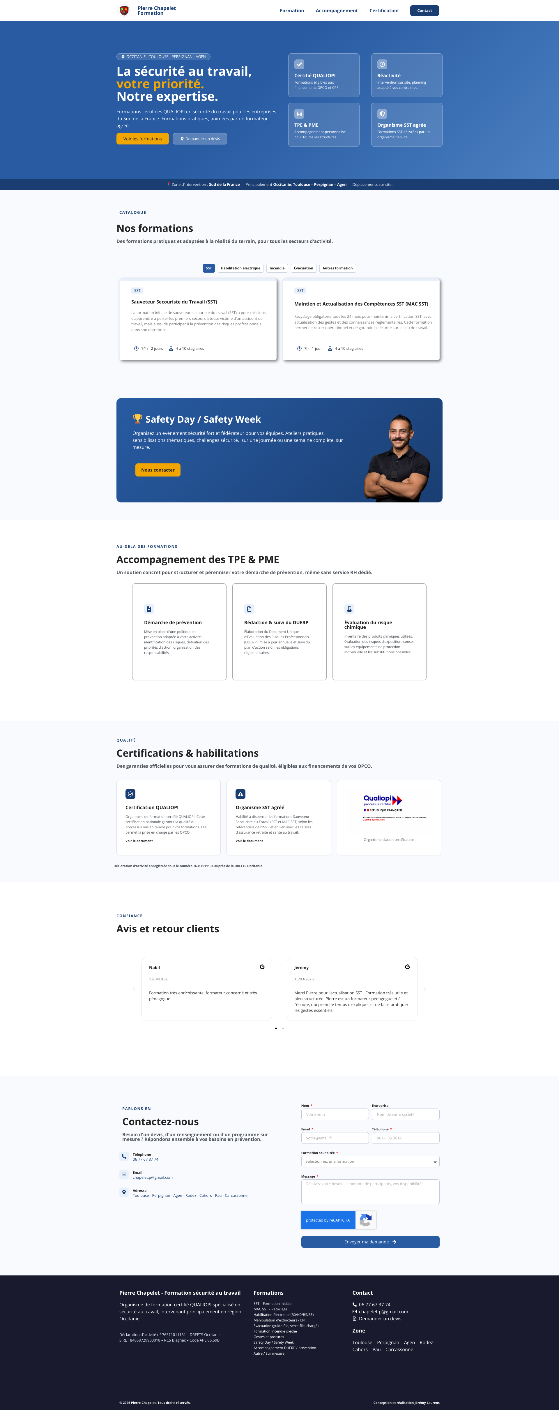 Aperçu du site