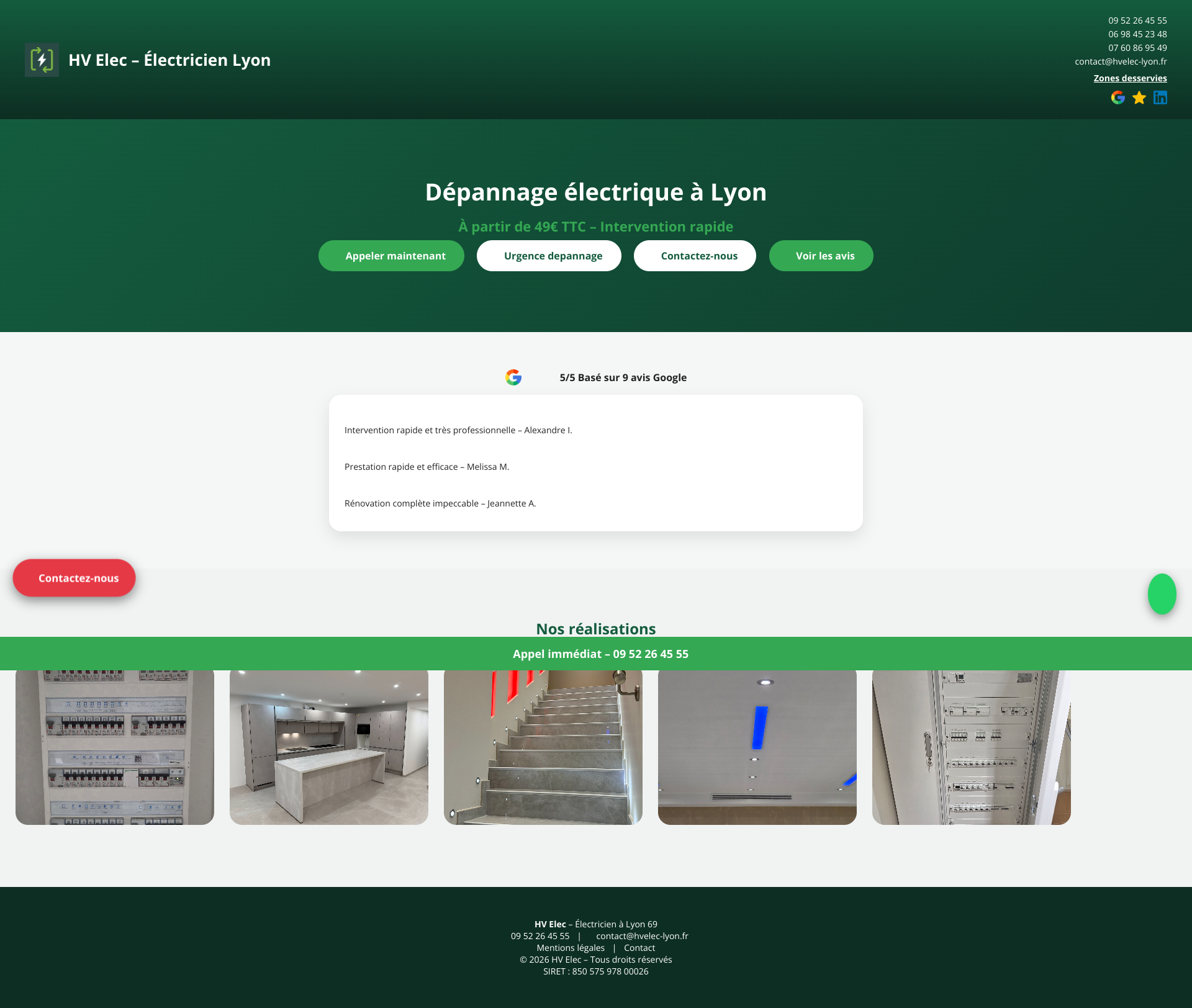 Aperçu du site