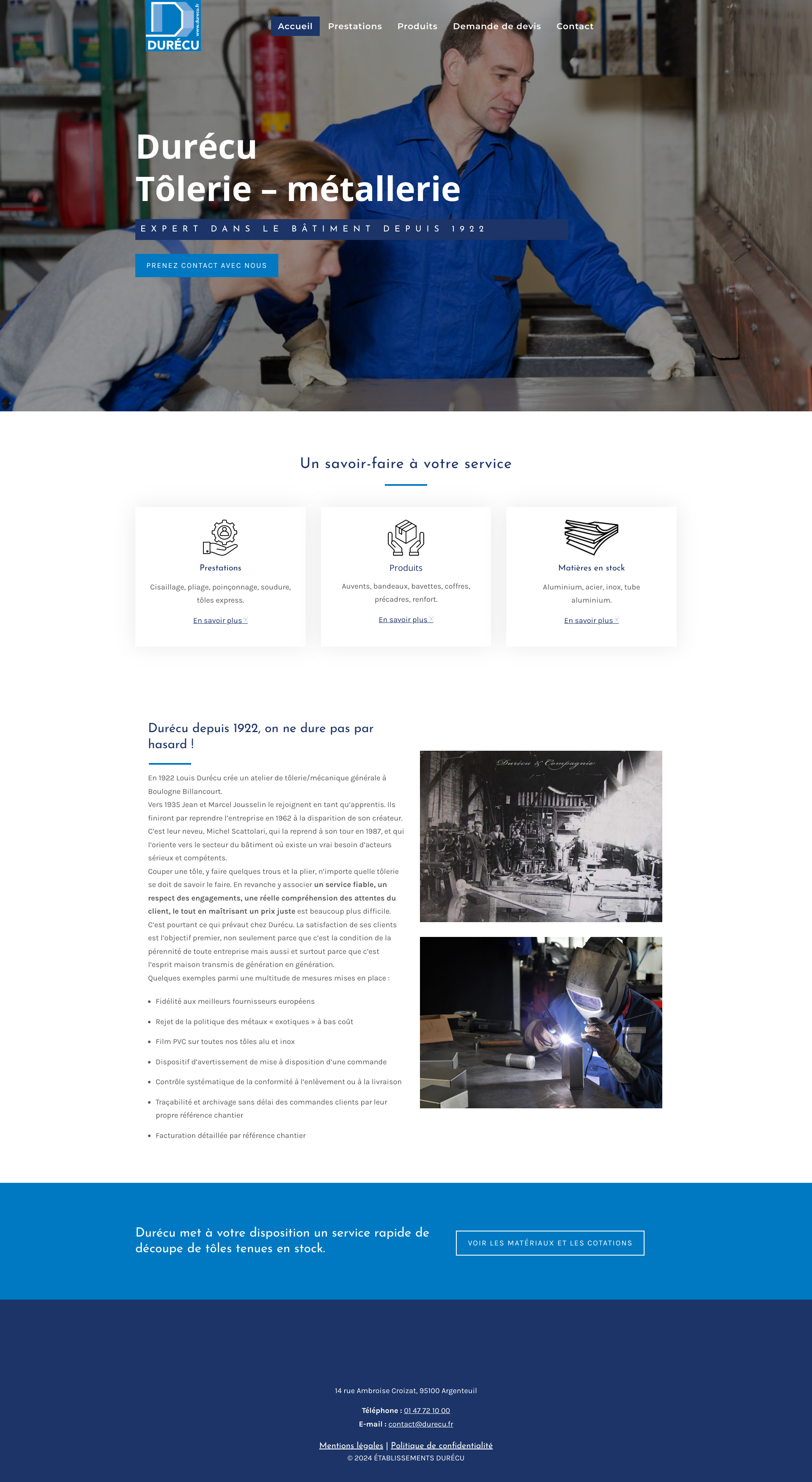 Aperçu du site