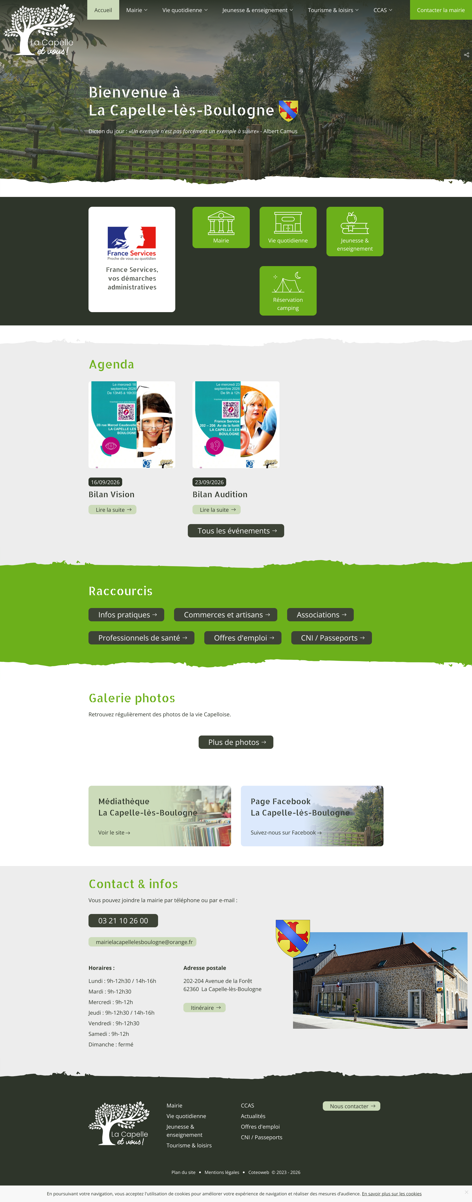 Aperçu du site
