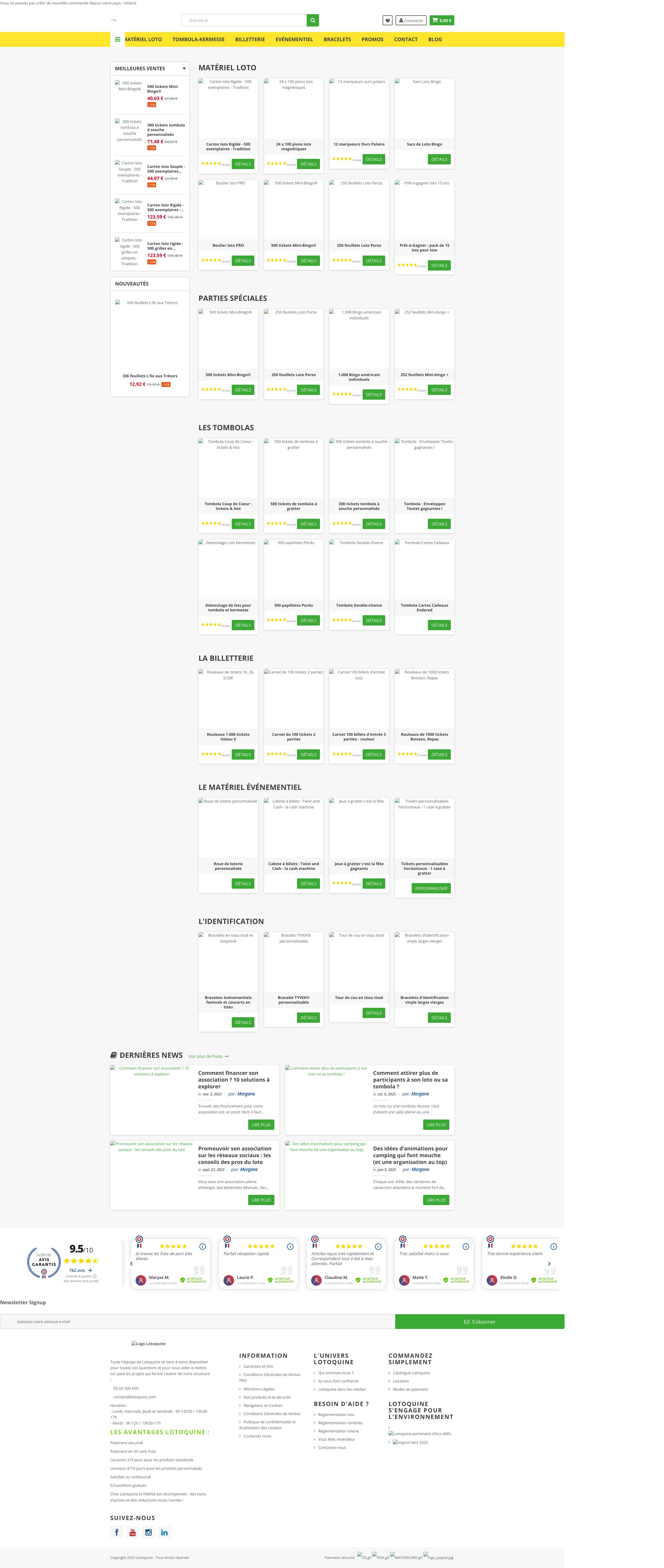 Aperçu du site