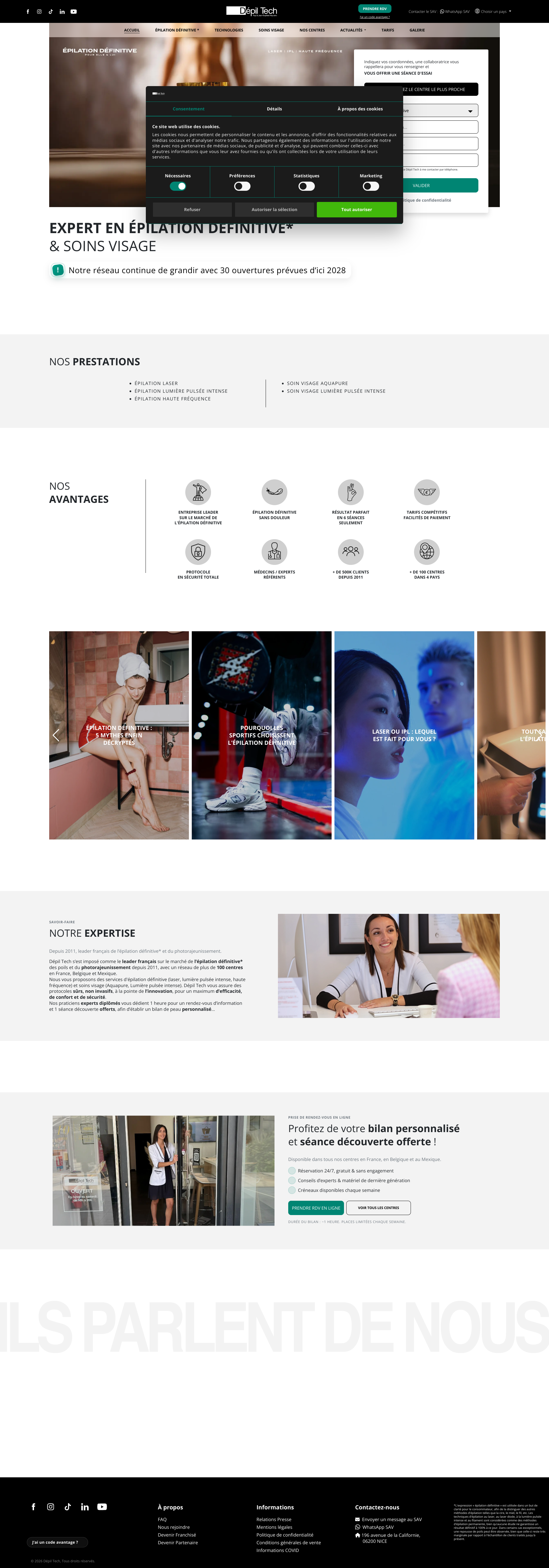 Aperçu du site