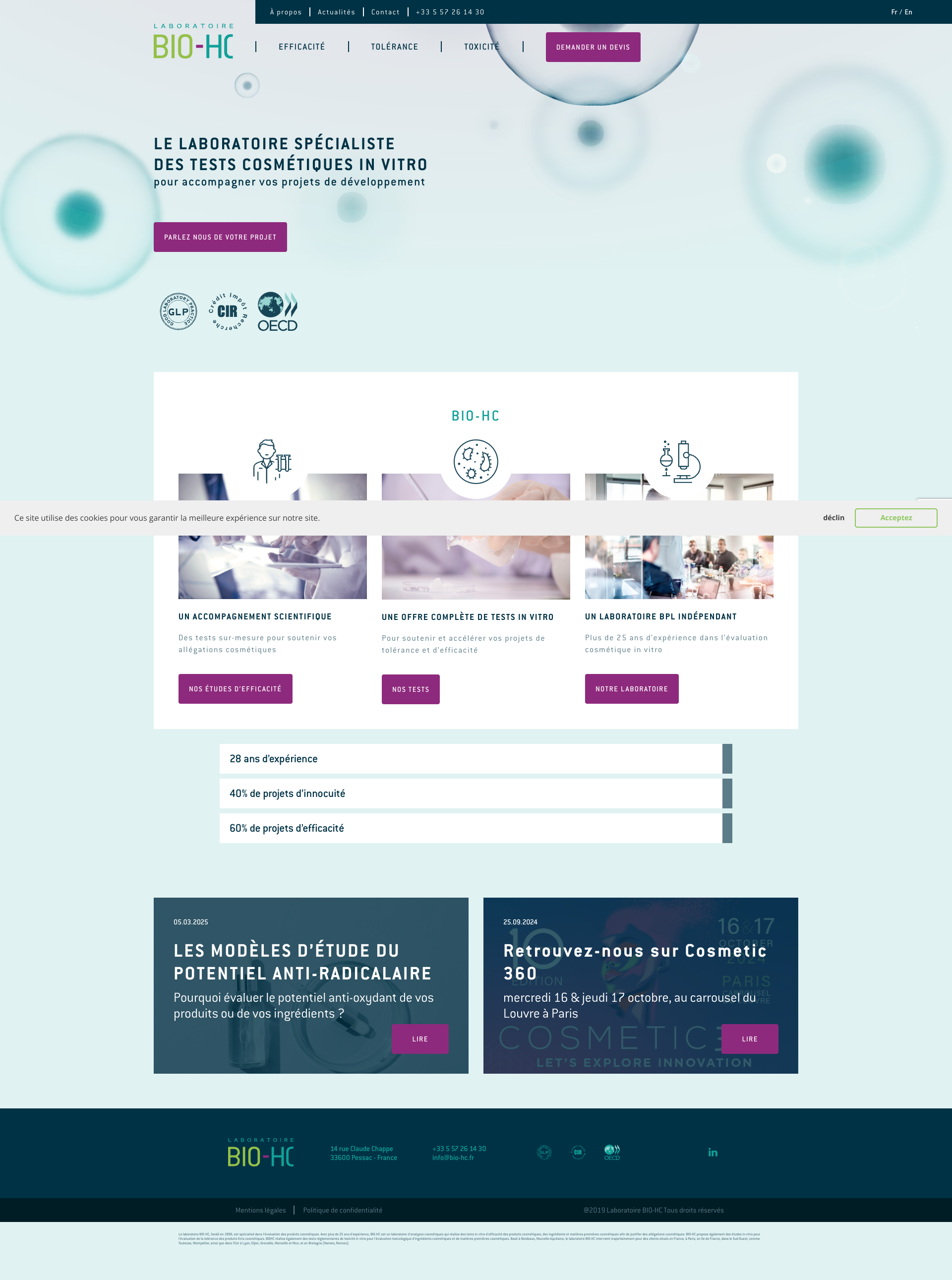 Aperçu du site