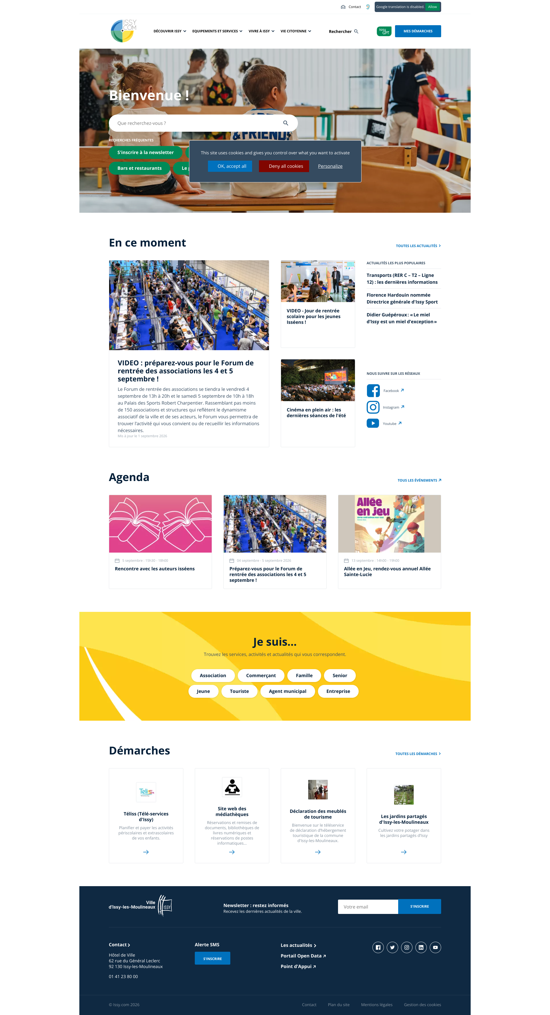 Aperçu du site
