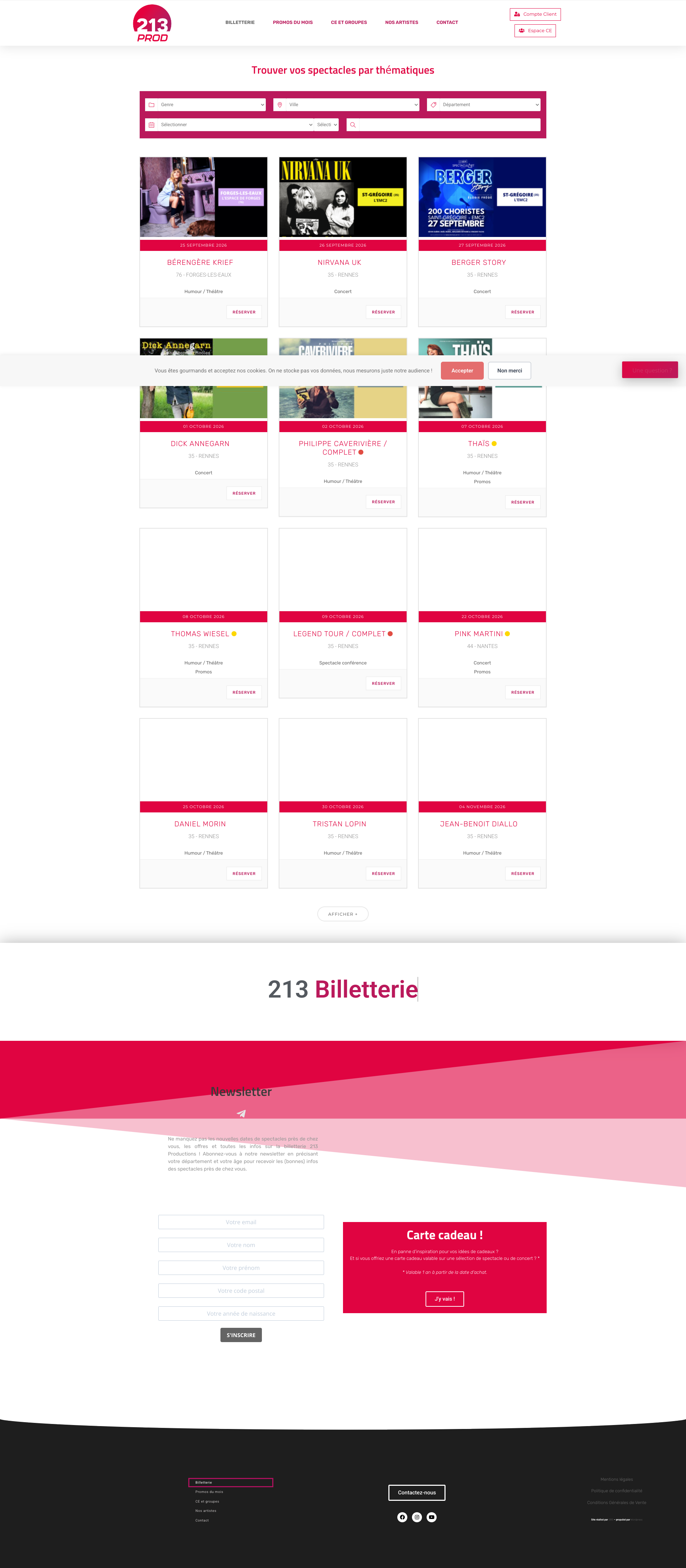 Aperçu du site