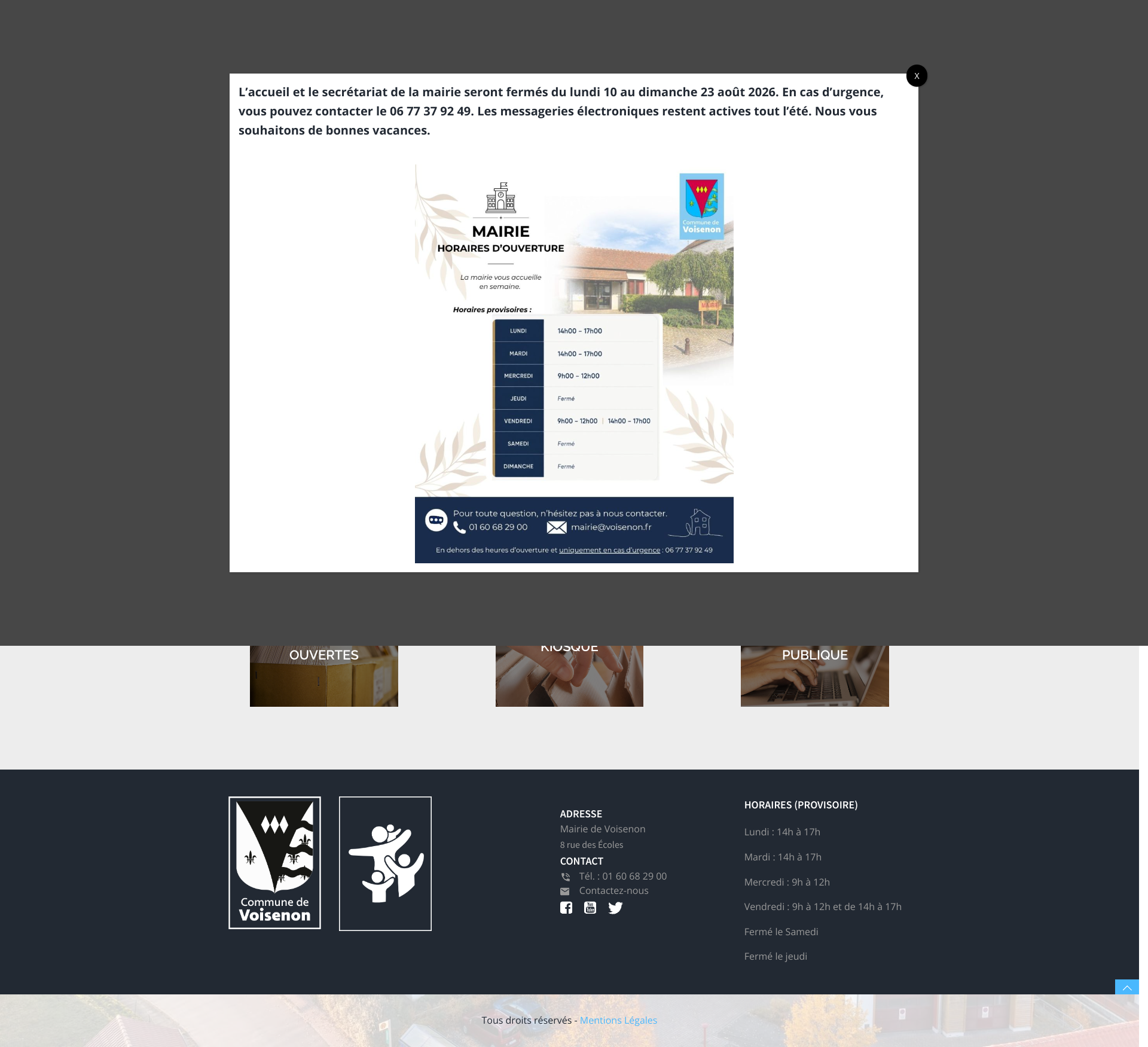 Aperçu du site