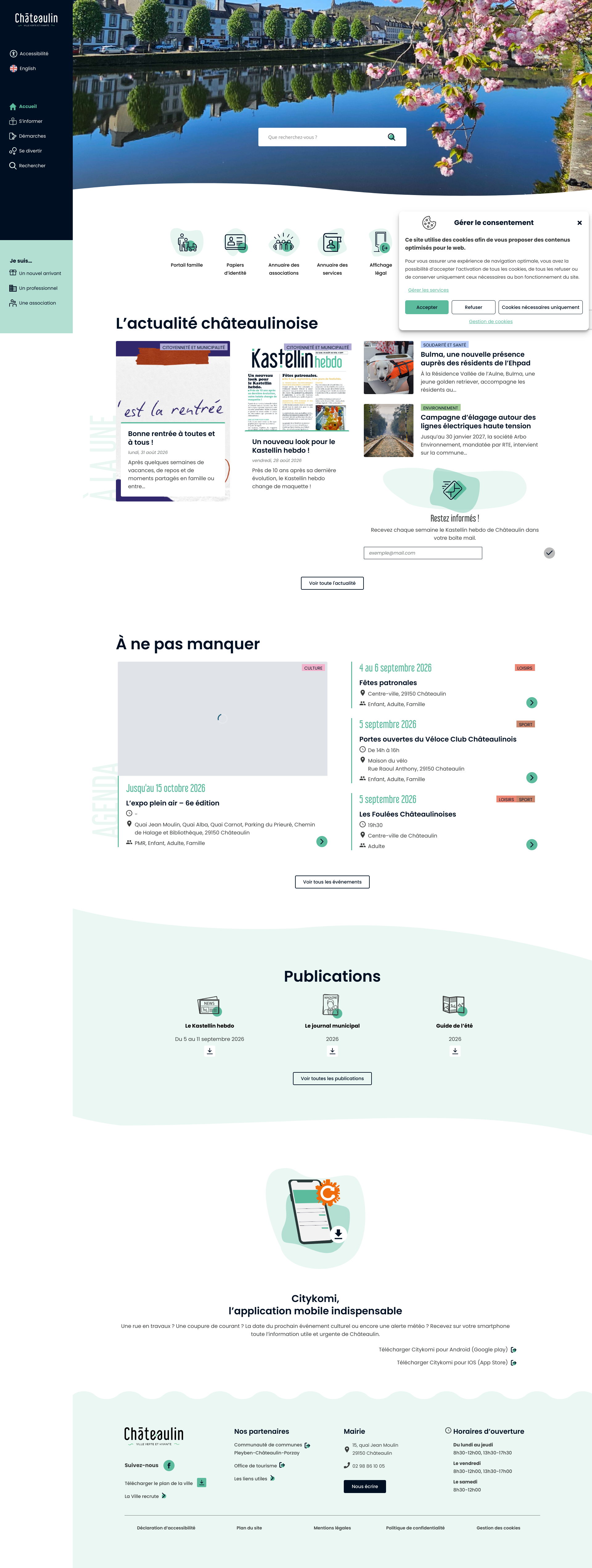 Aperçu du site