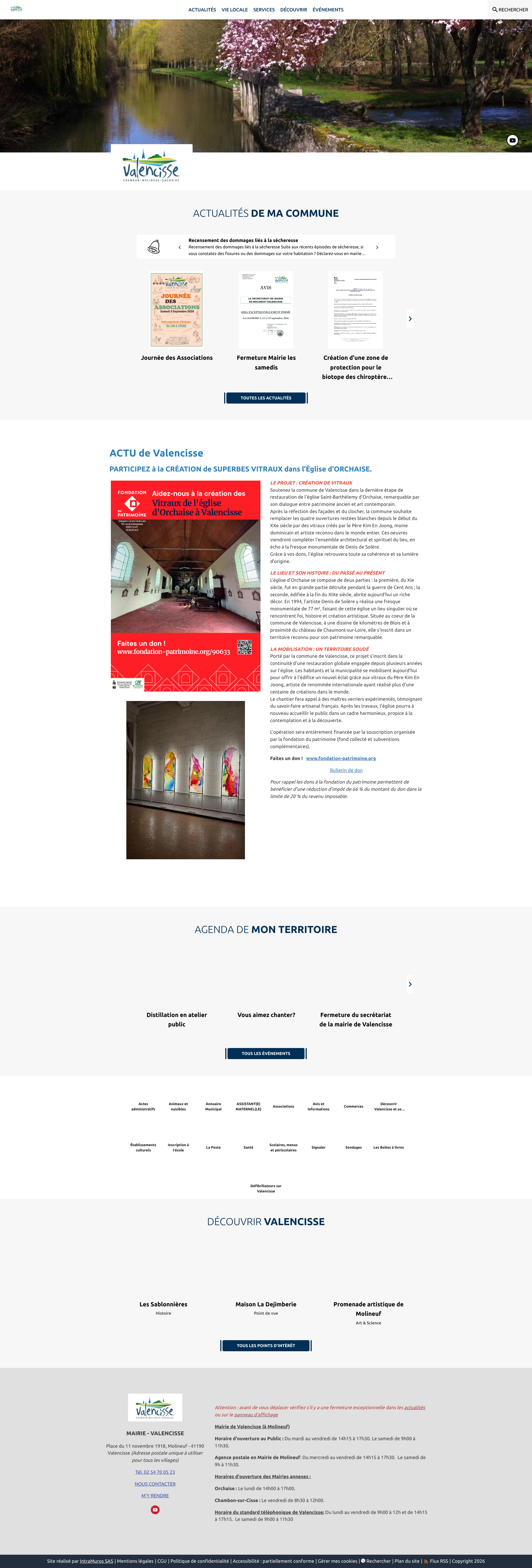 Aperçu du site