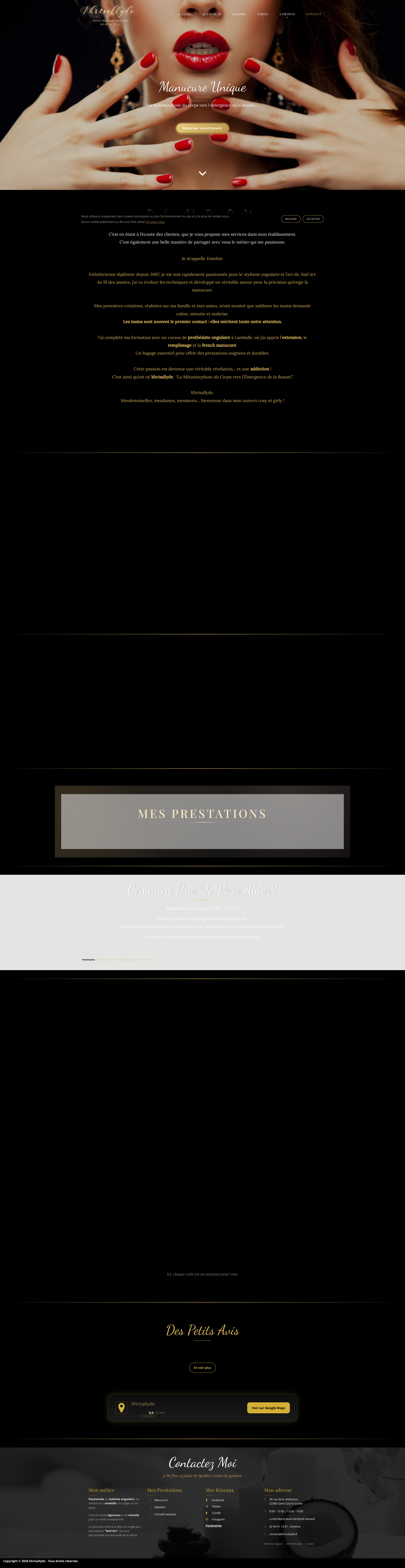 Aperçu du site