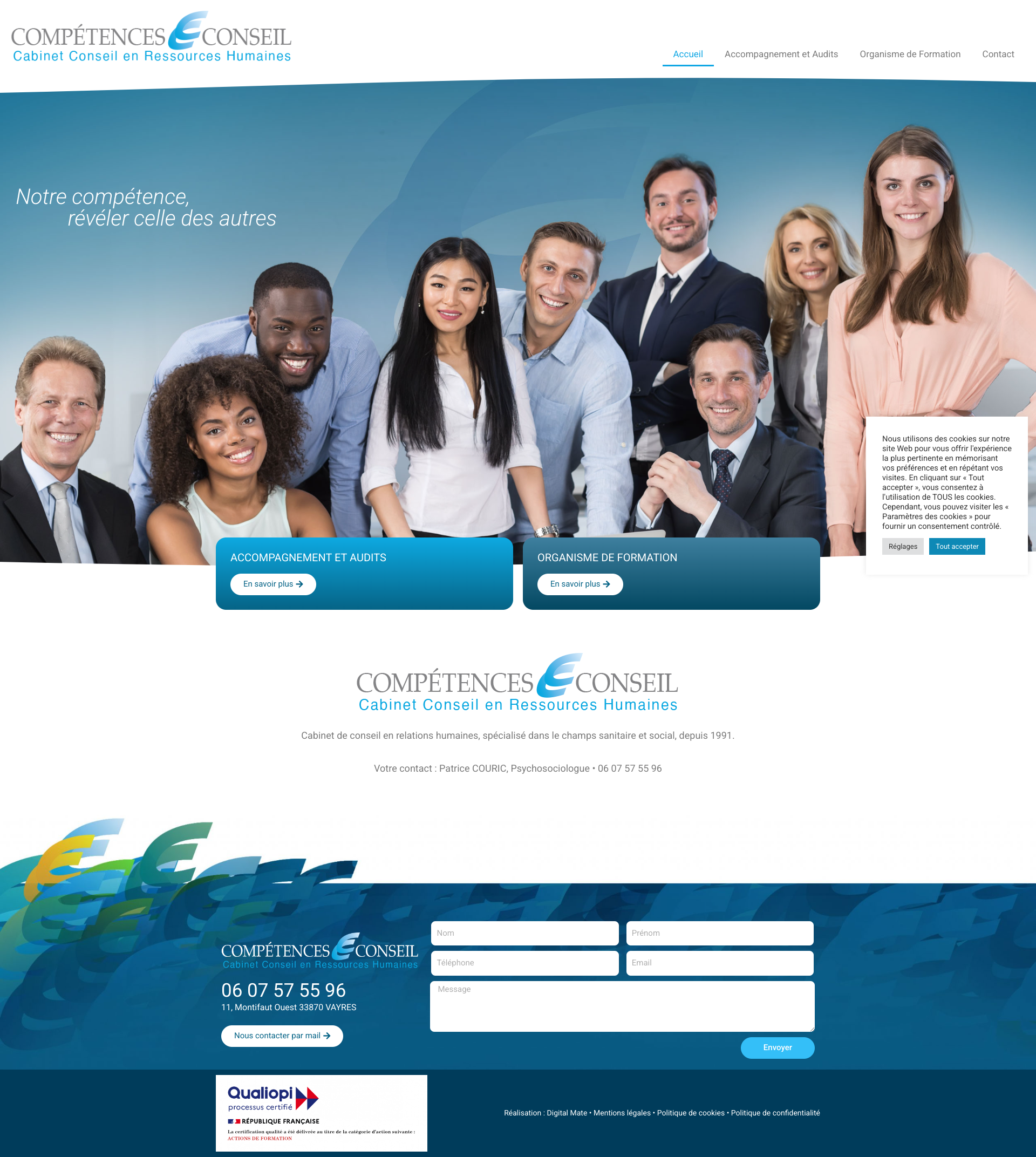Aperçu du site