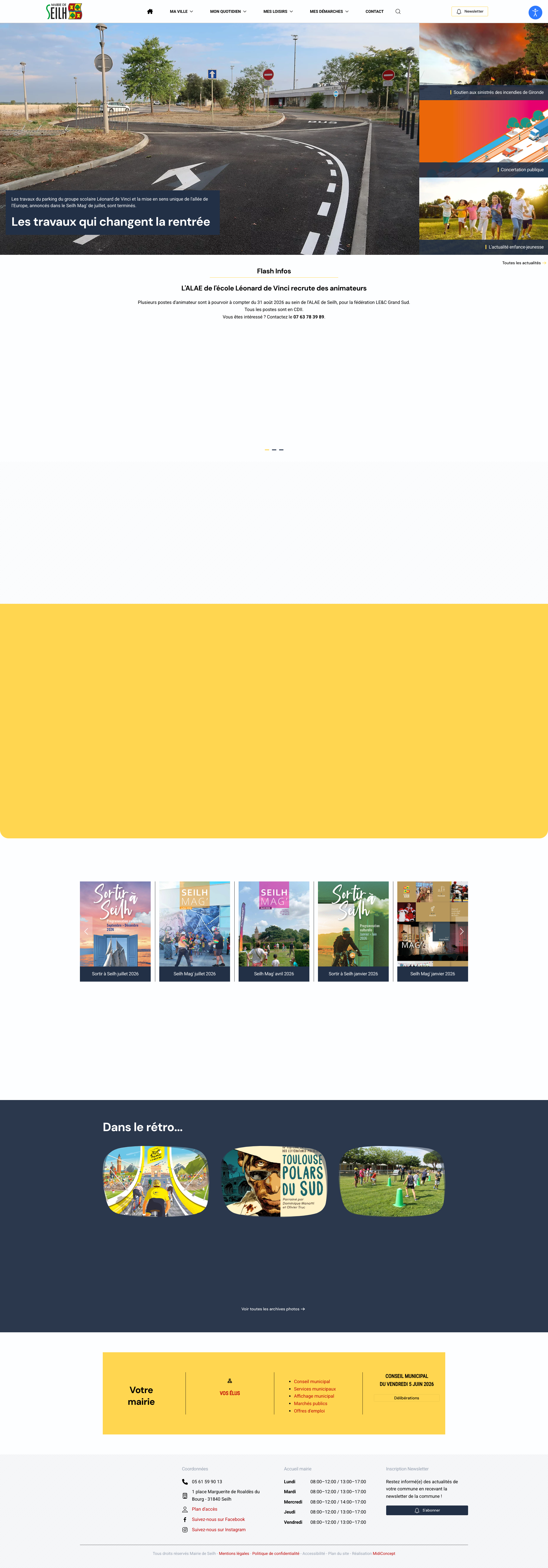 Aperçu du site
