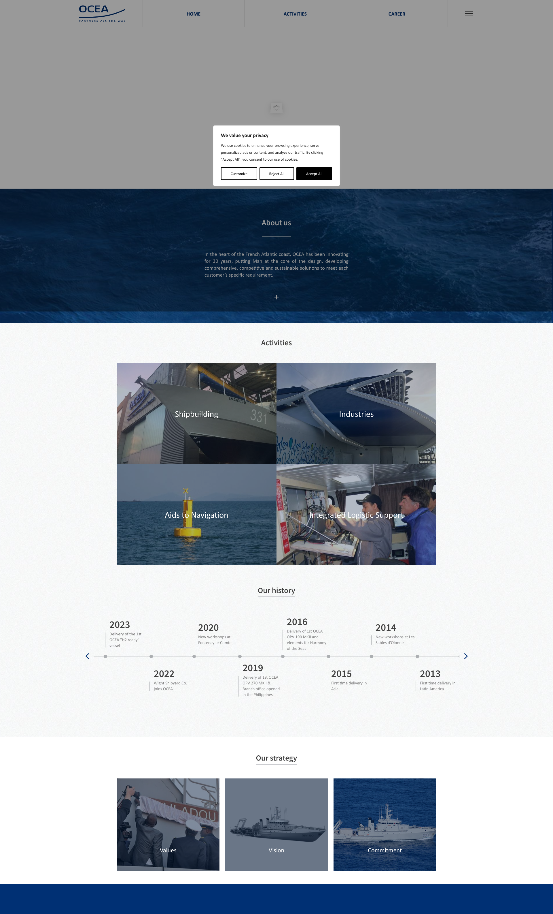 Aperçu du site
