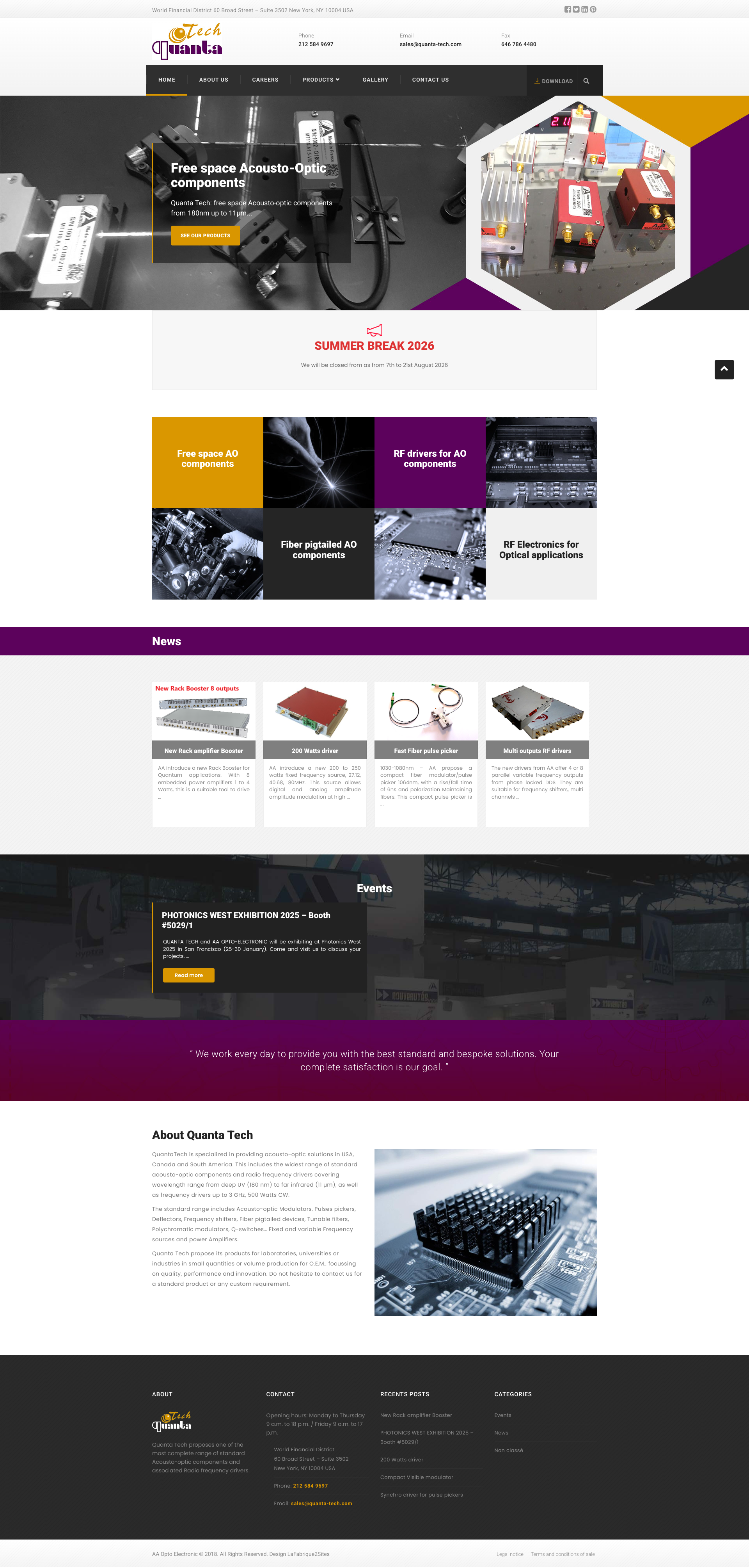 Aperçu du site