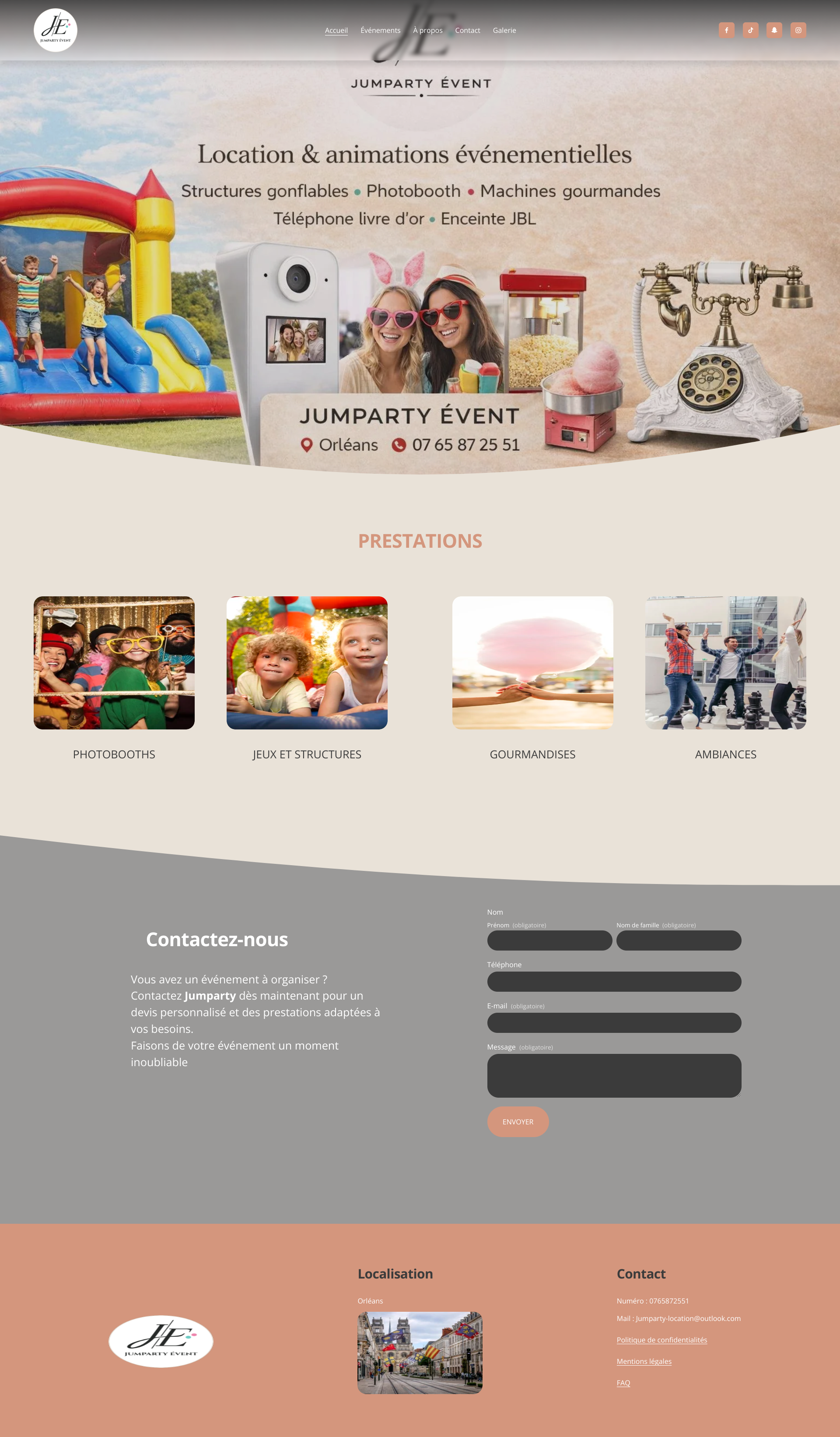 Aperçu du site