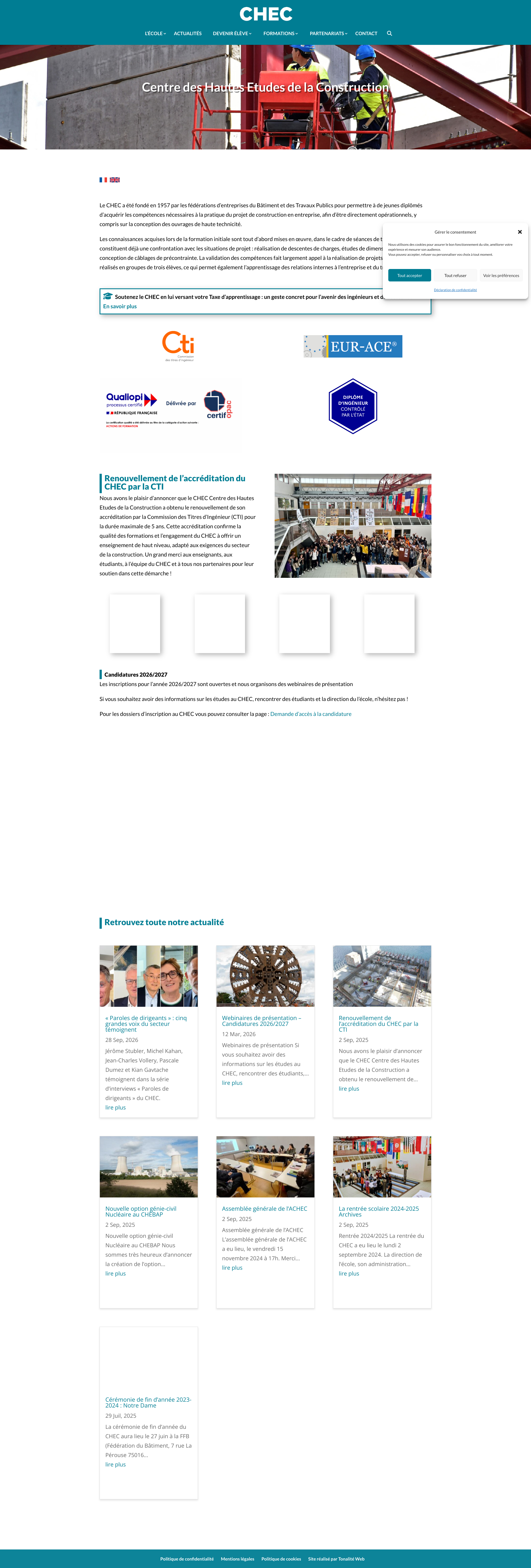 Aperçu du site