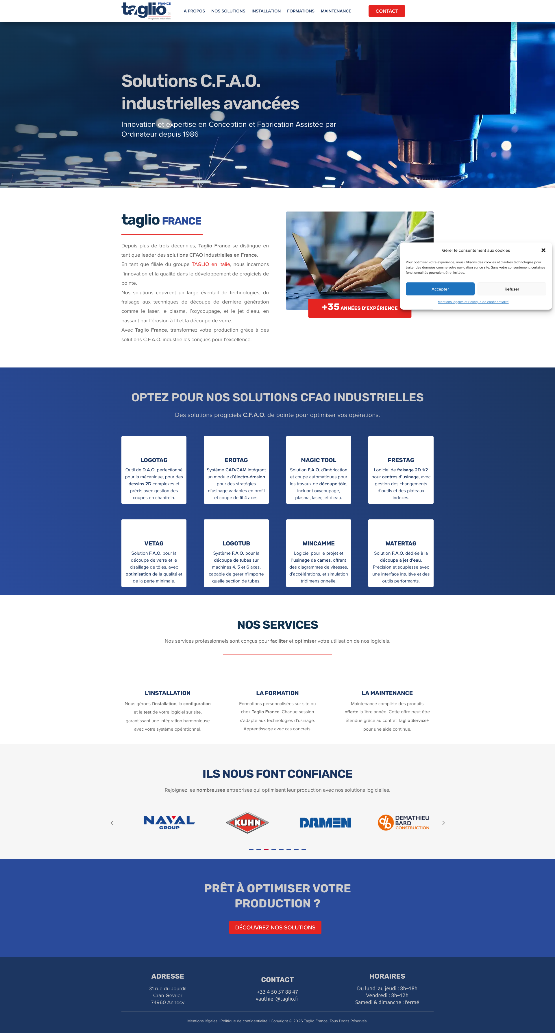 Aperçu du site
