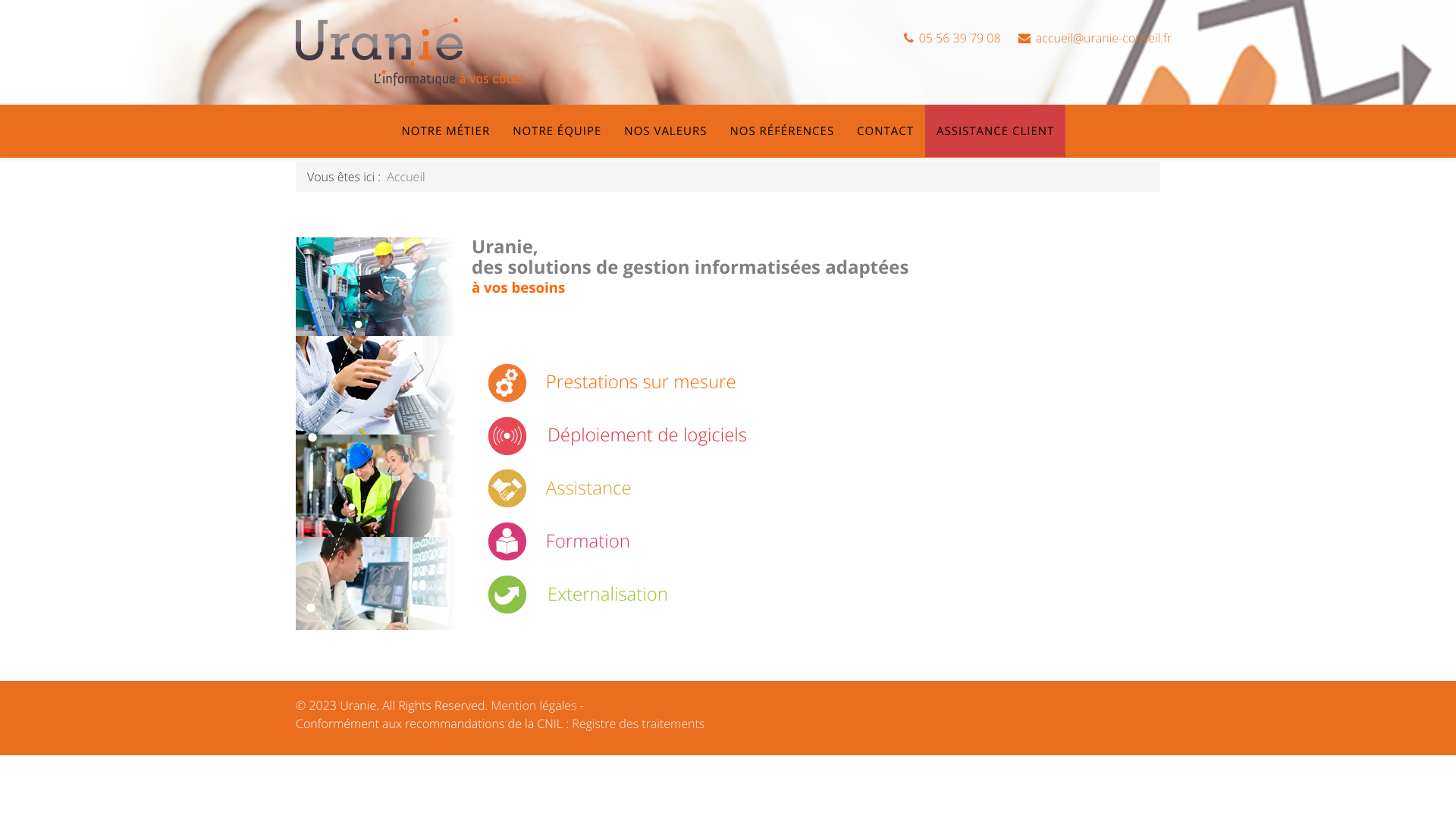 Aperçu du site