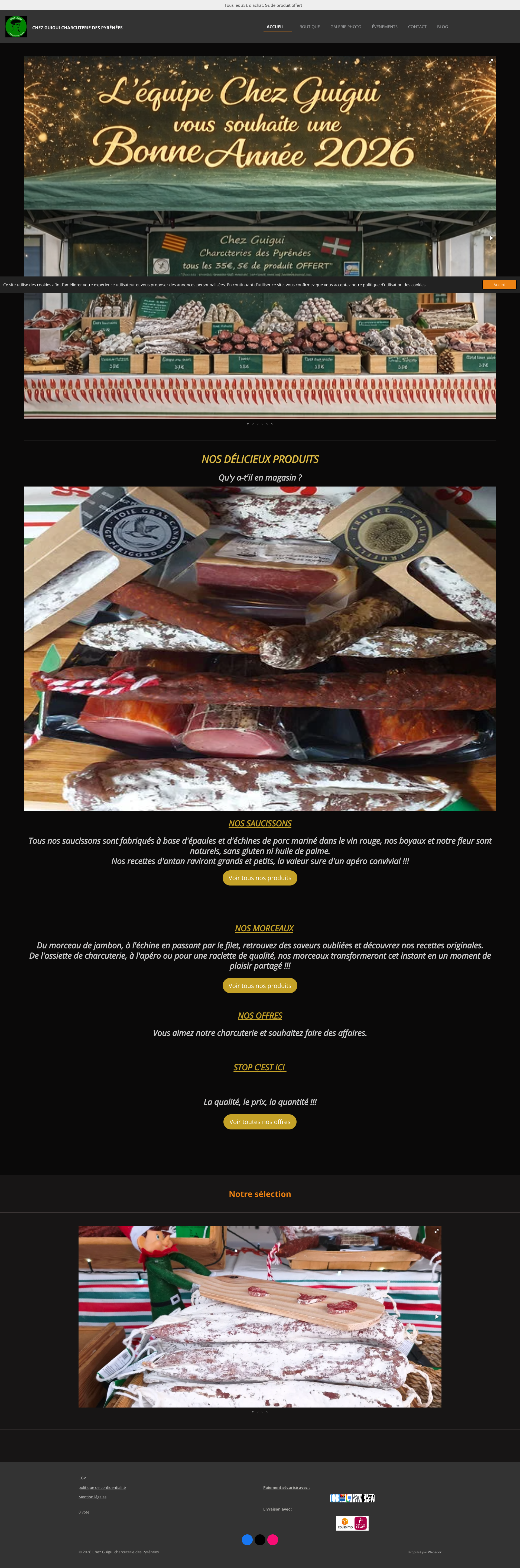 Aperçu du site