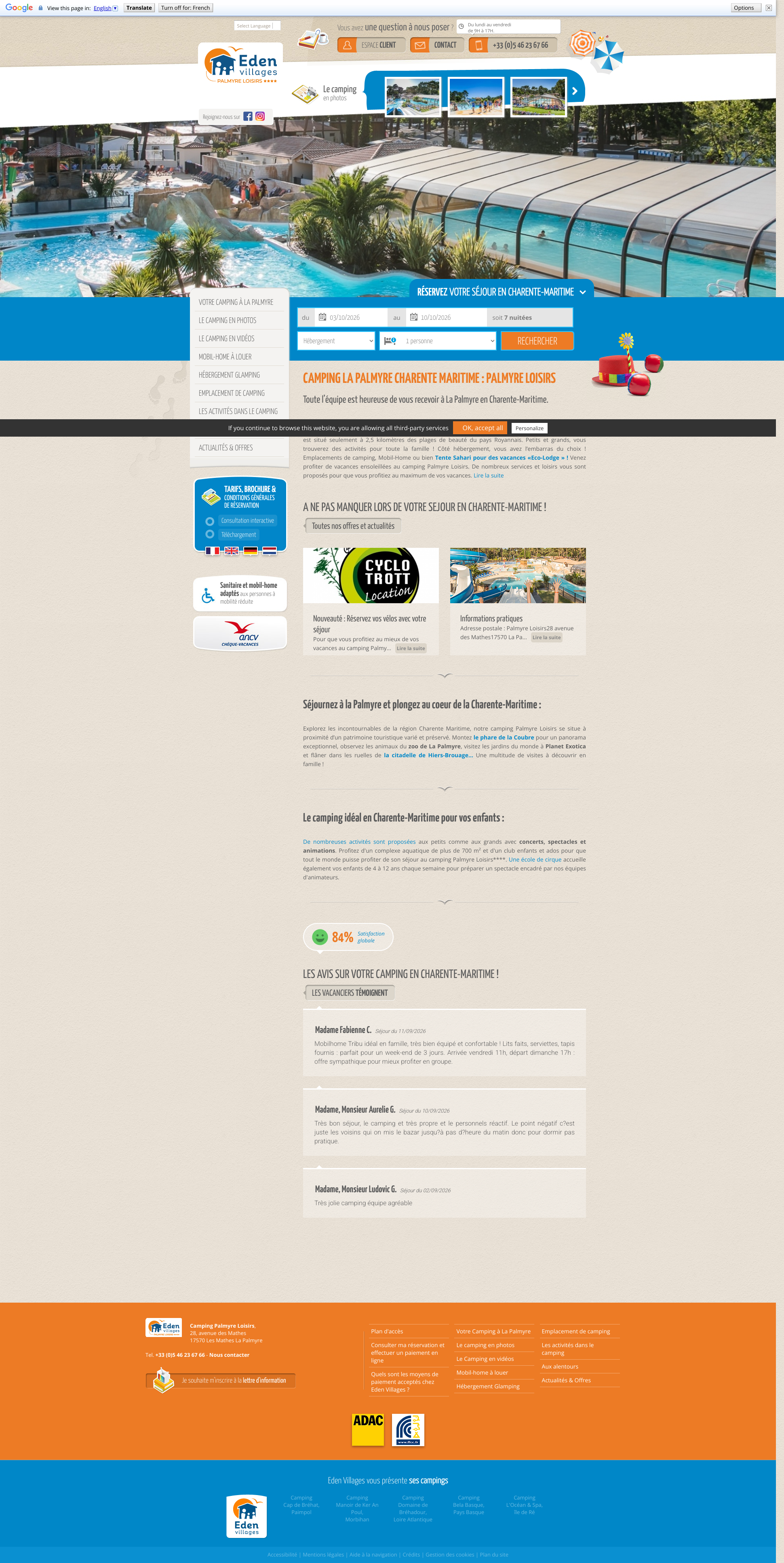Aperçu du site