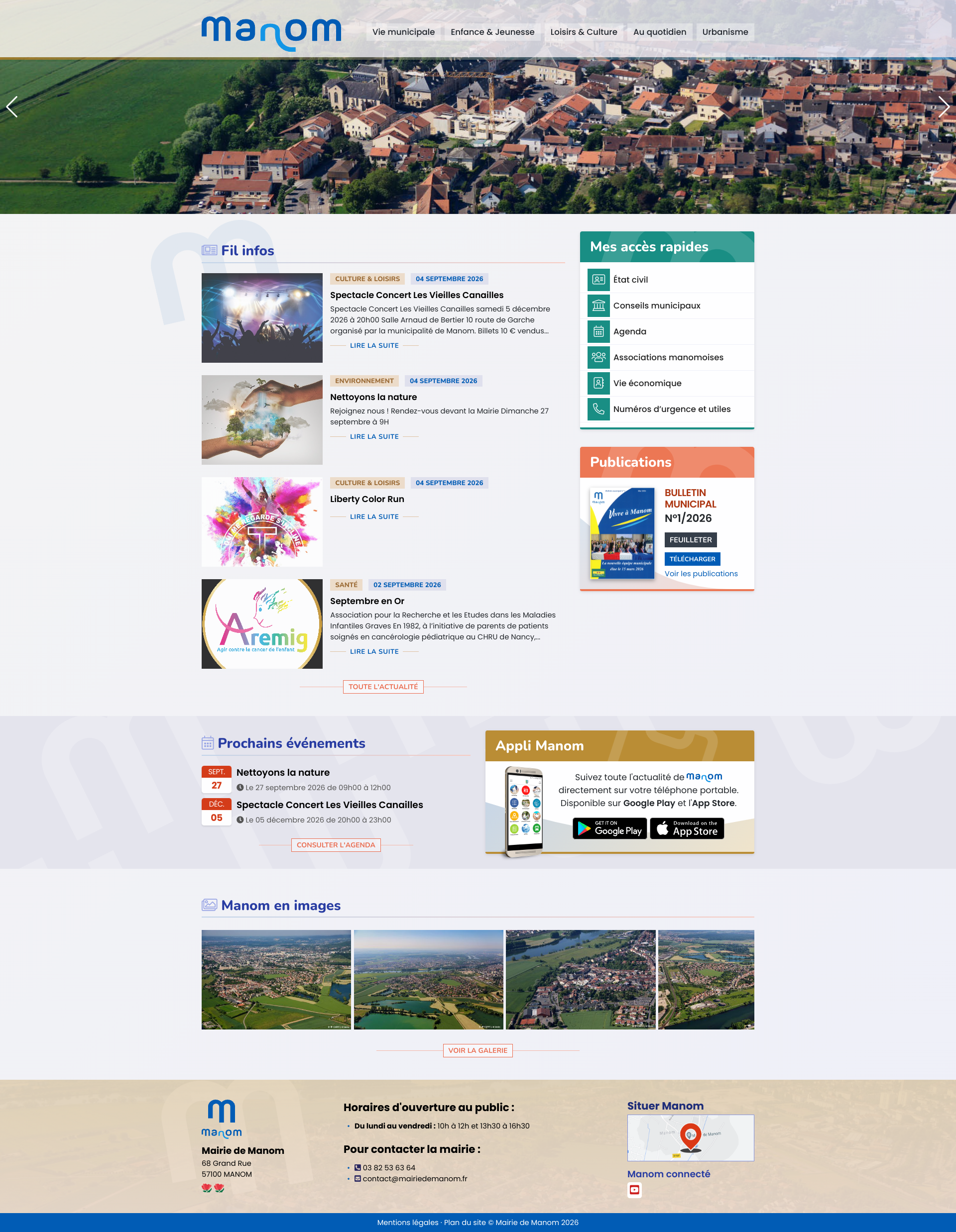 Aperçu du site