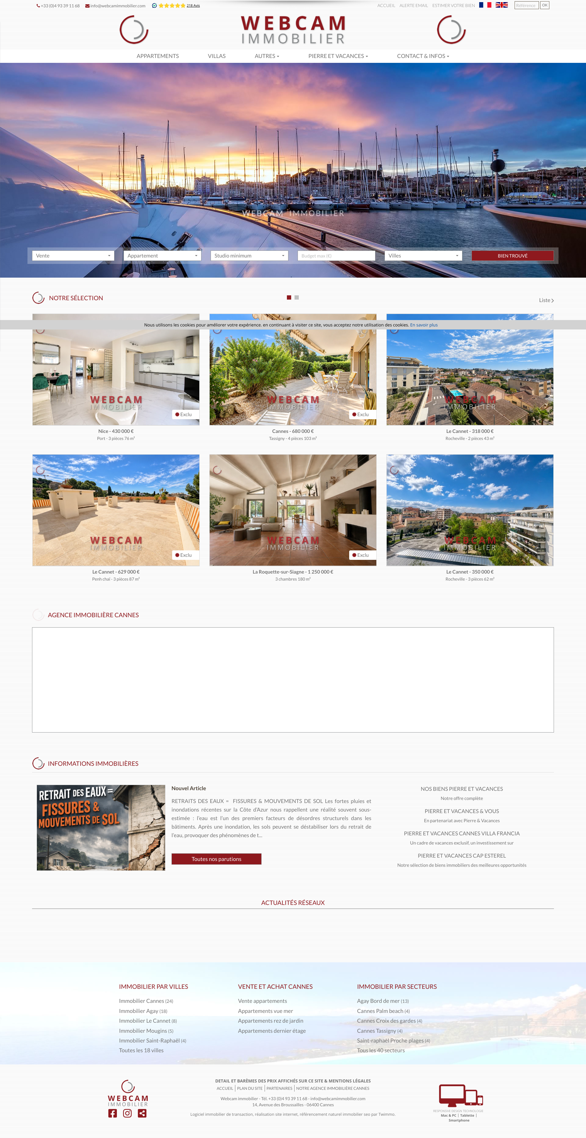 Aperçu du site