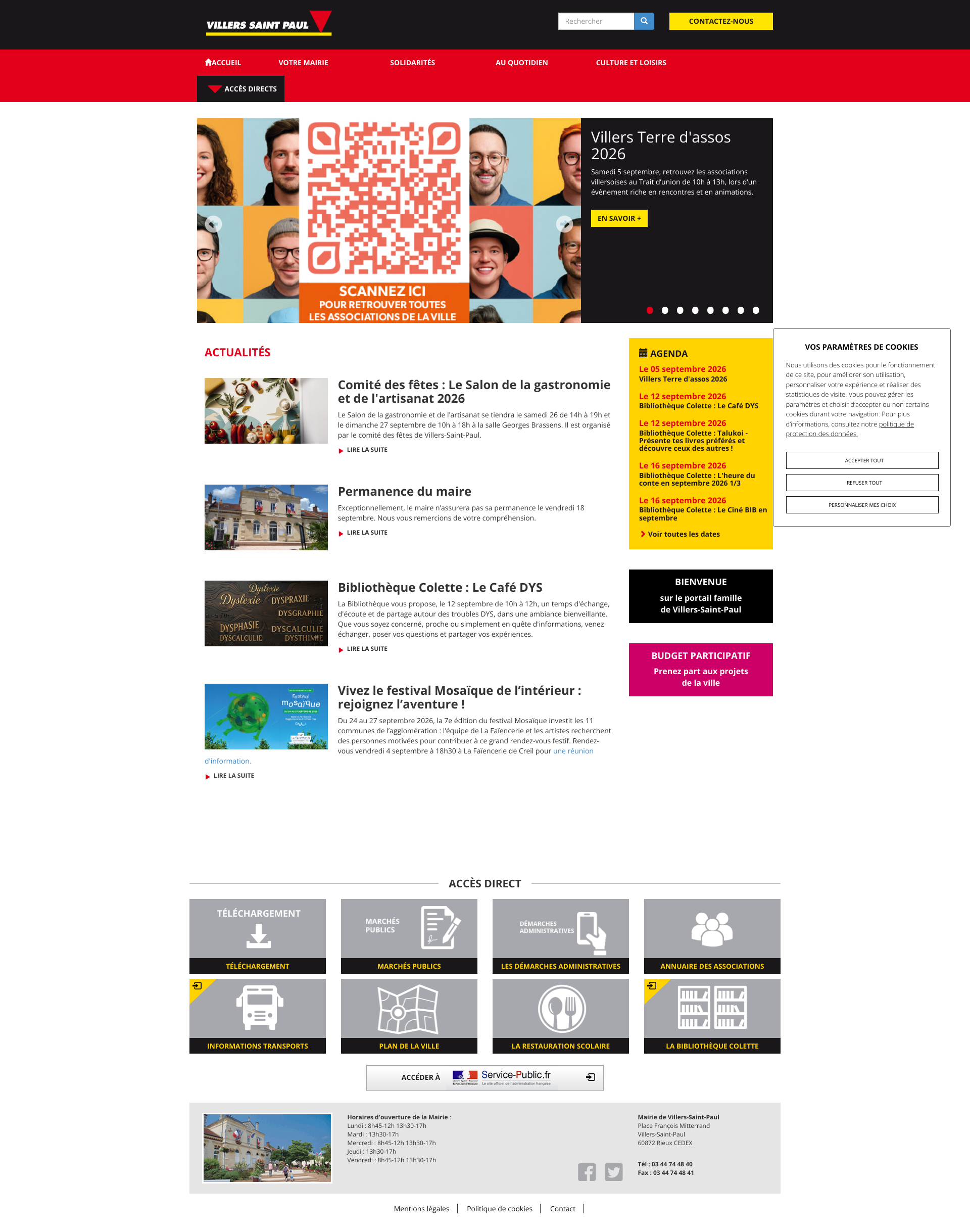 Aperçu du site