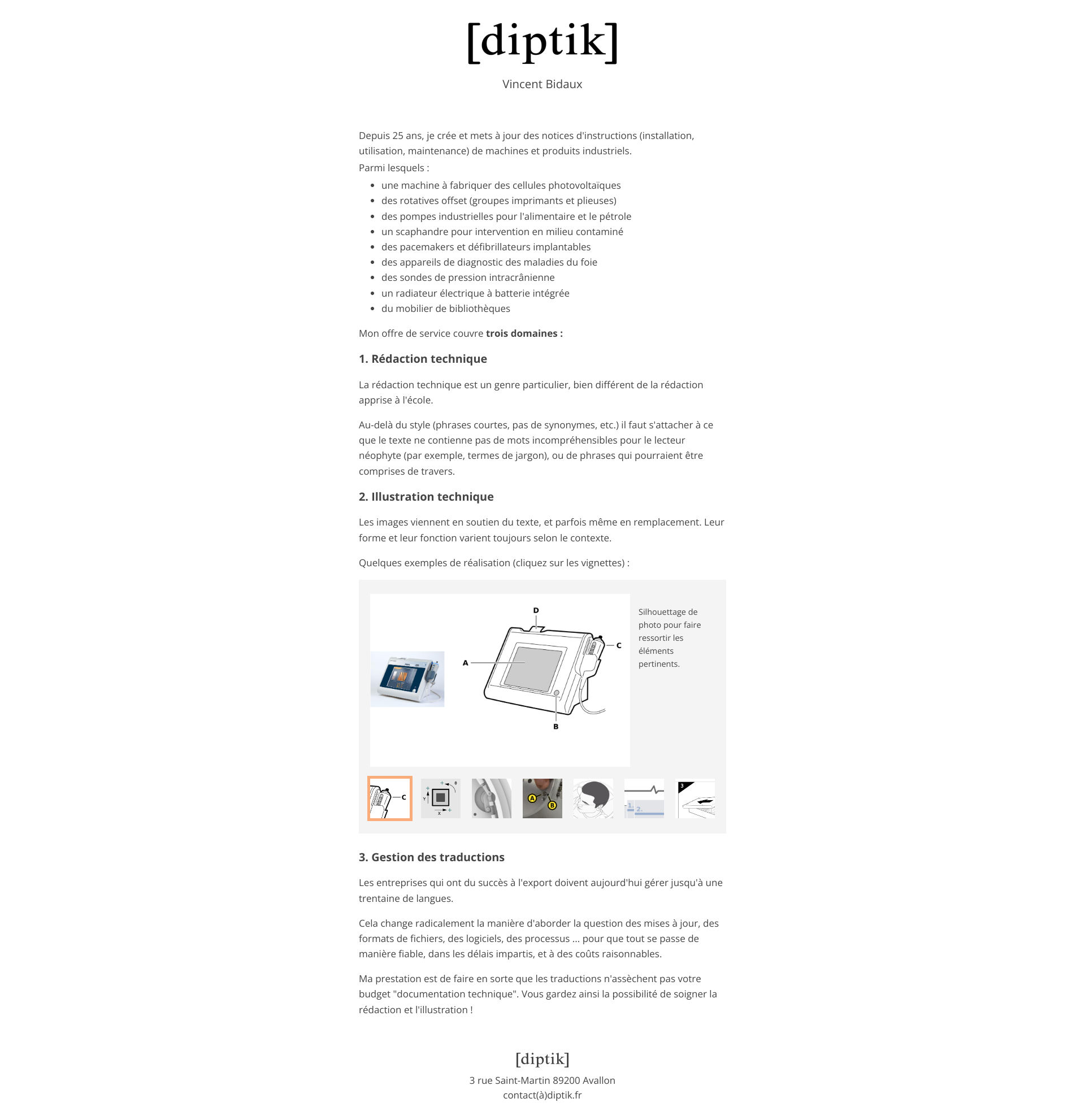 Aperçu du site