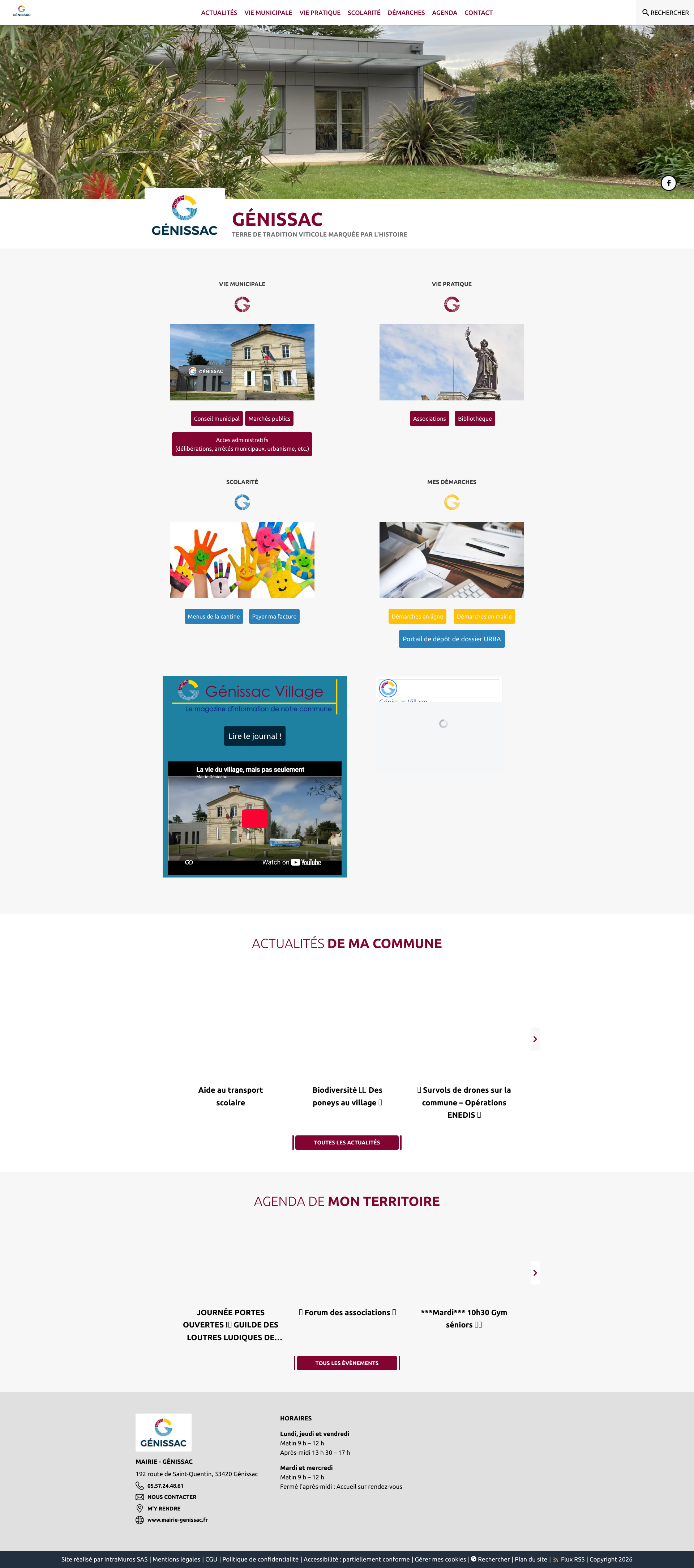 Aperçu du site