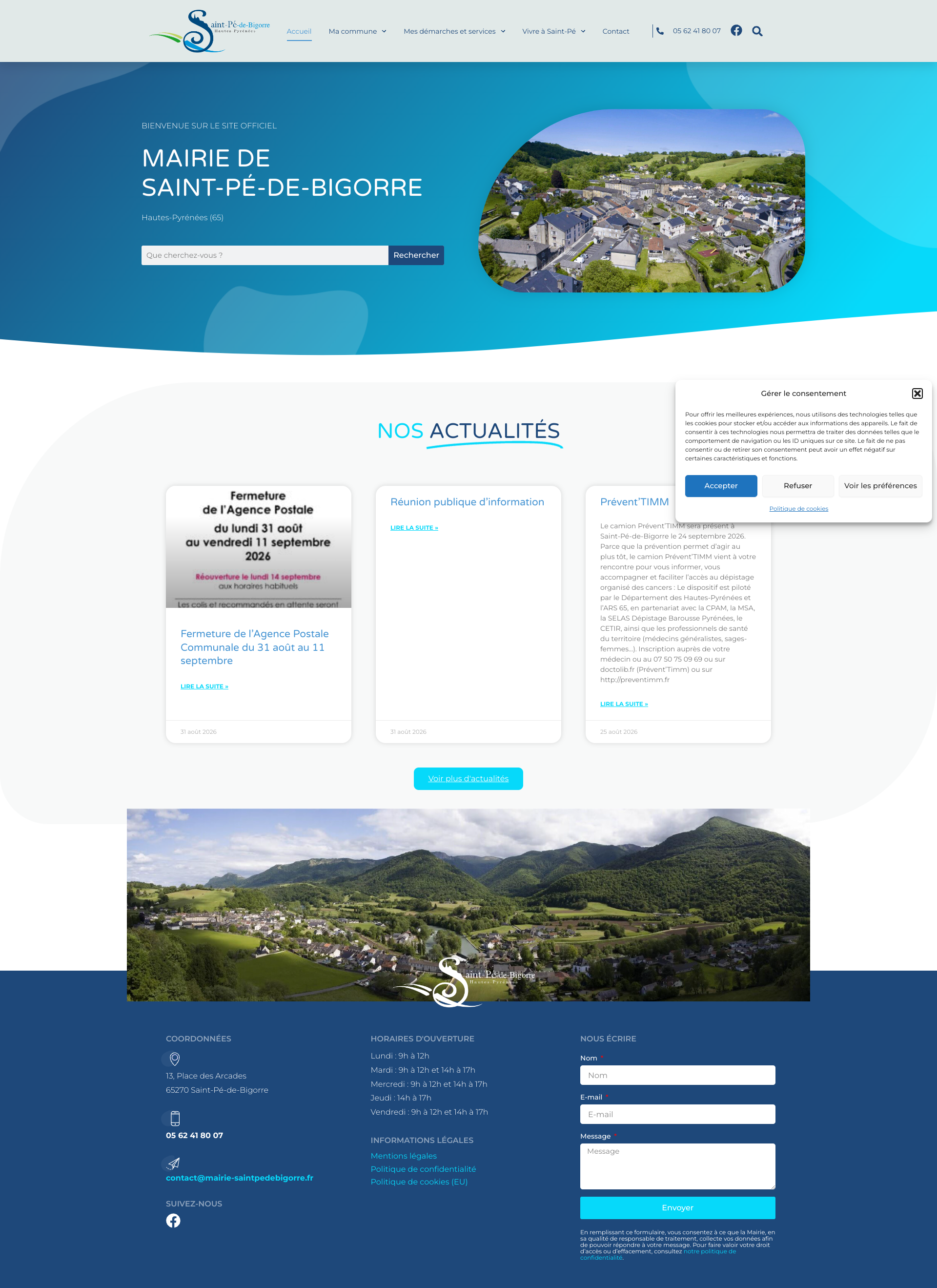 Aperçu du site