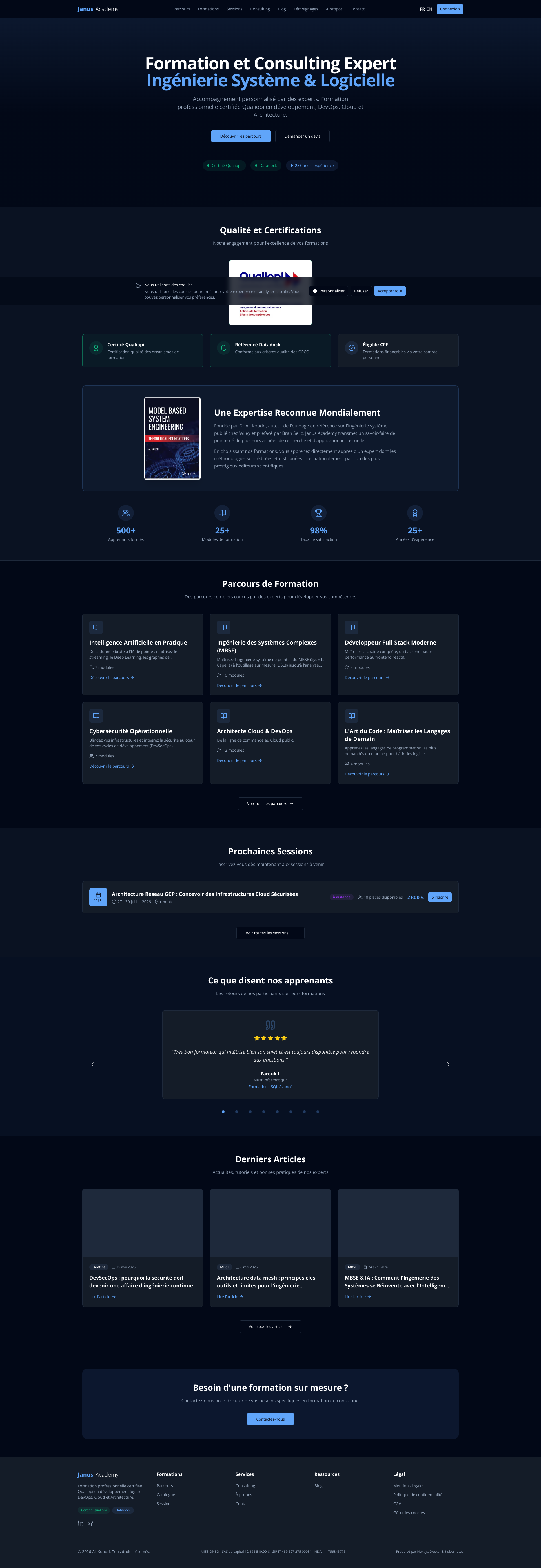 Aperçu du site