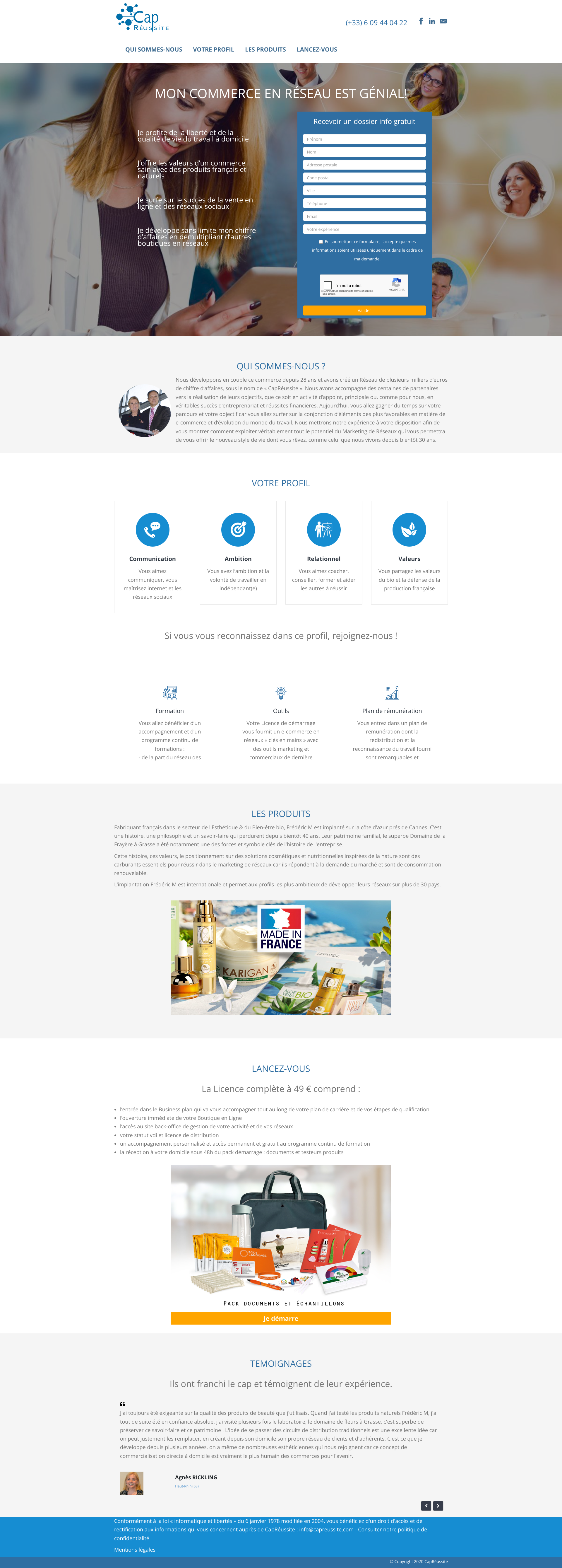 Aperçu du site