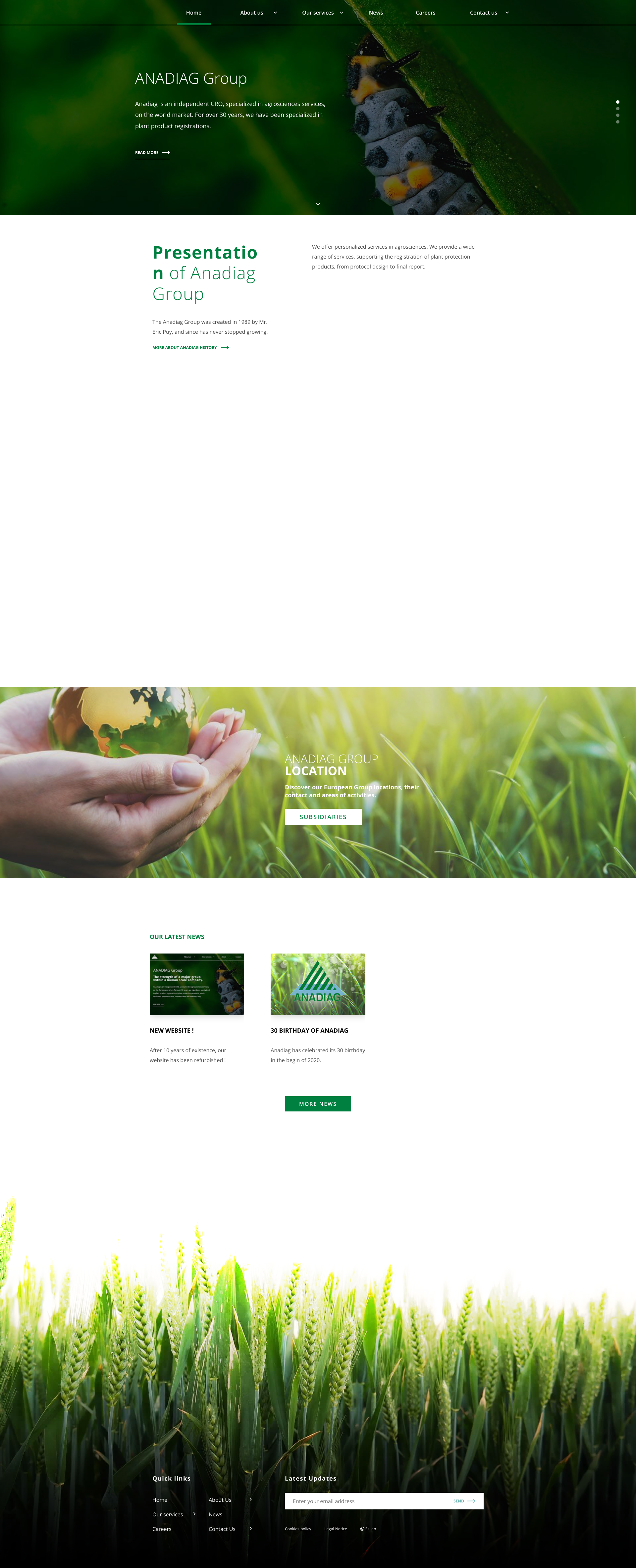 Aperçu du site