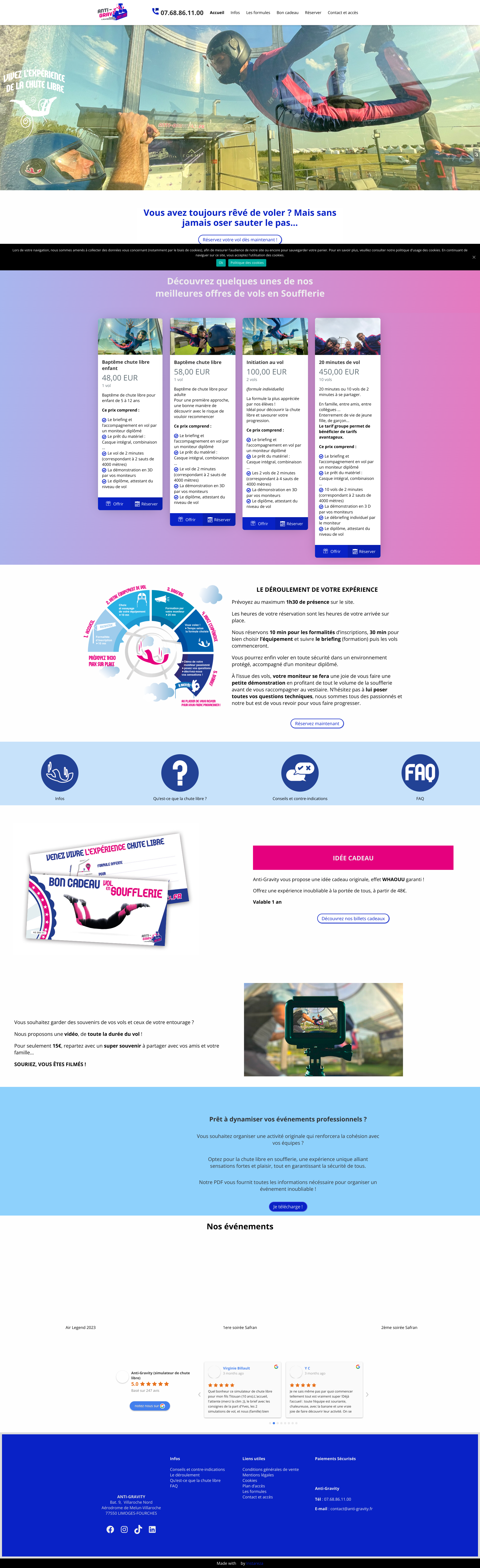 Aperçu du site