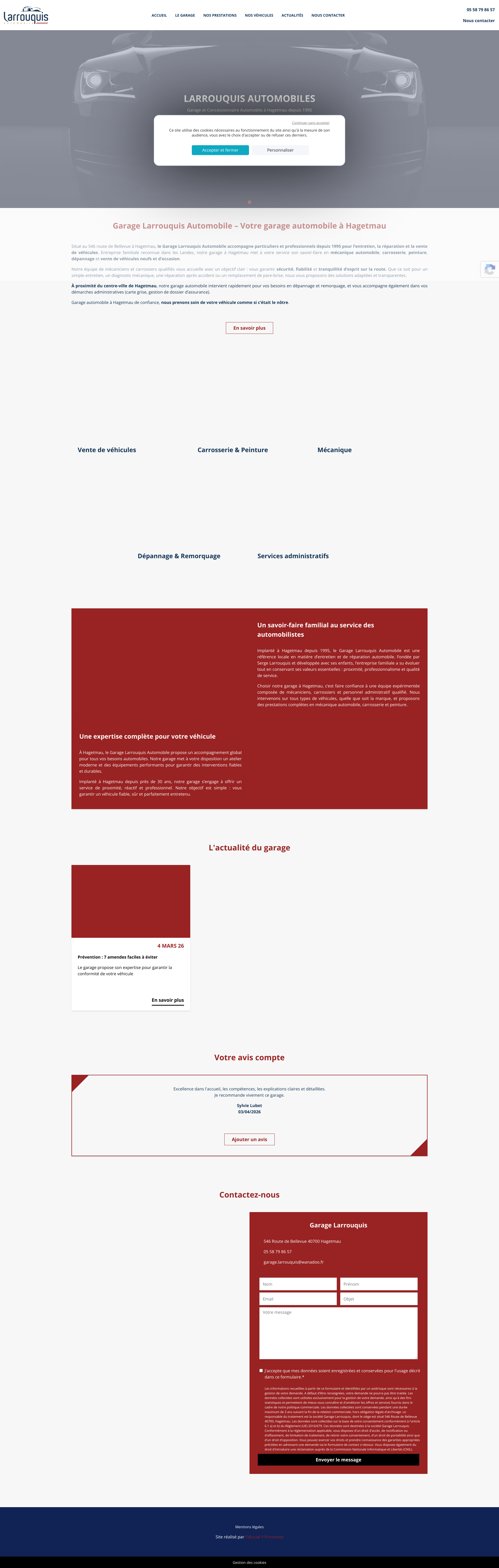 Aperçu du site