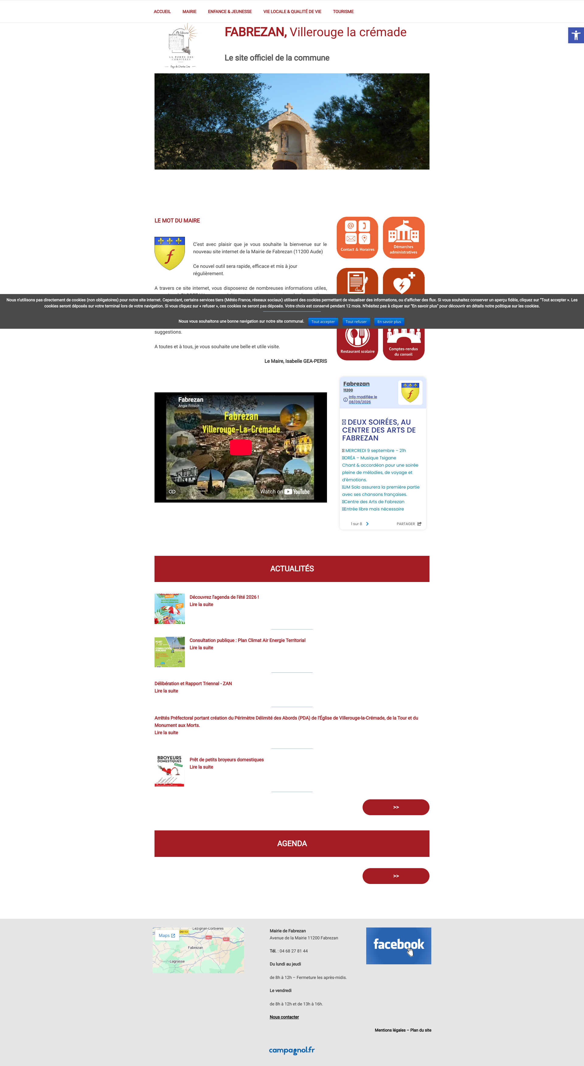 Aperçu du site