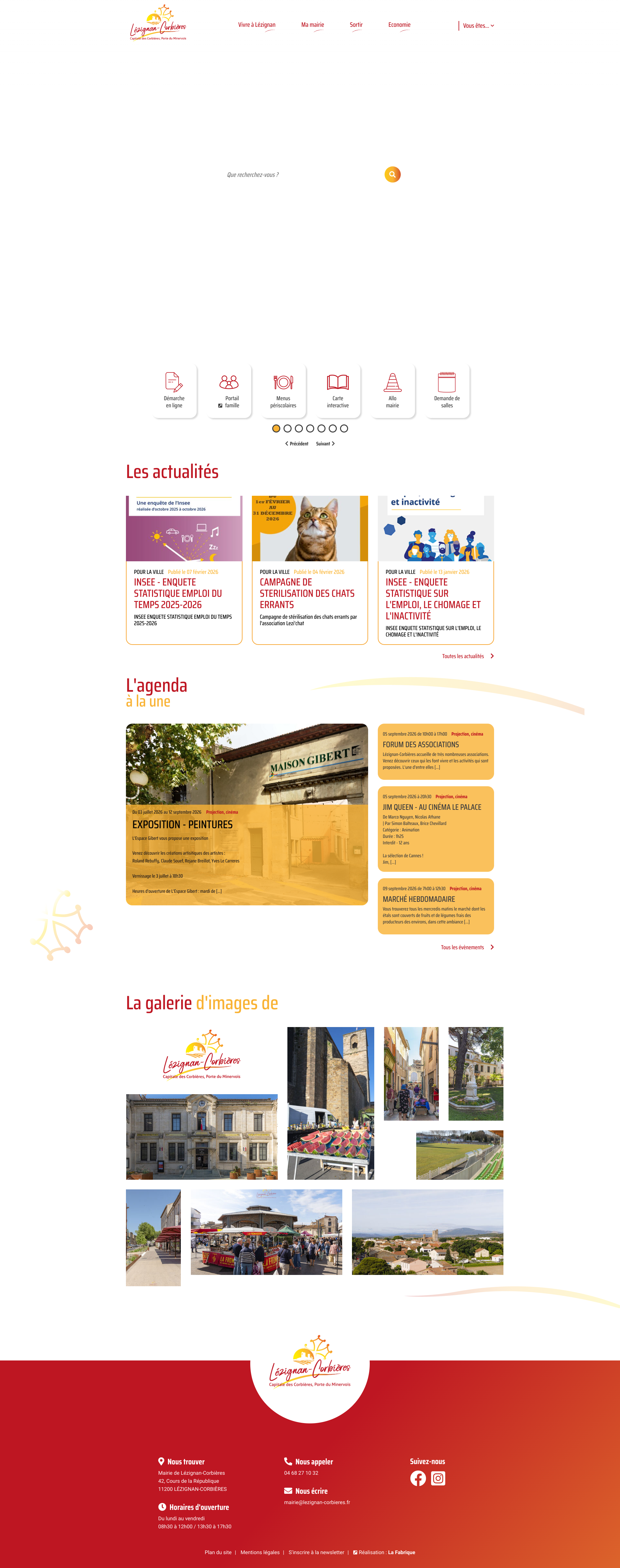 Aperçu du site