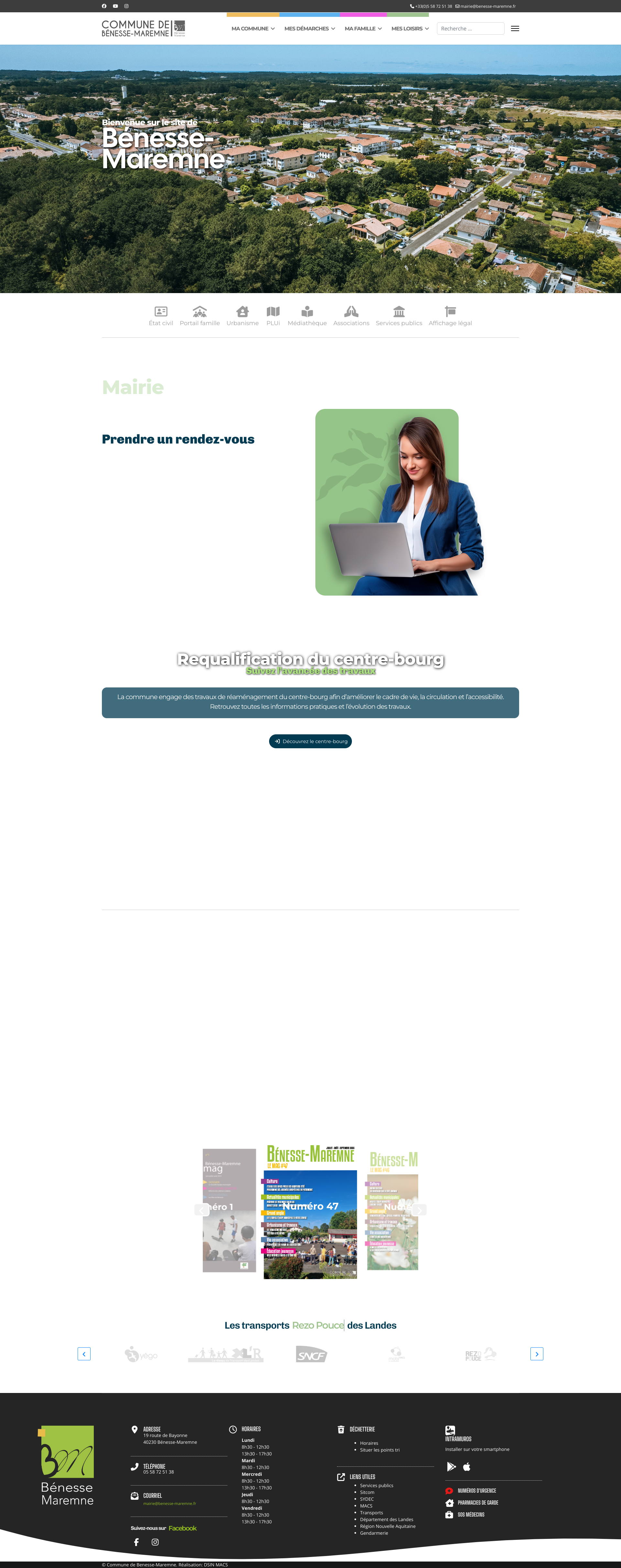 Aperçu du site