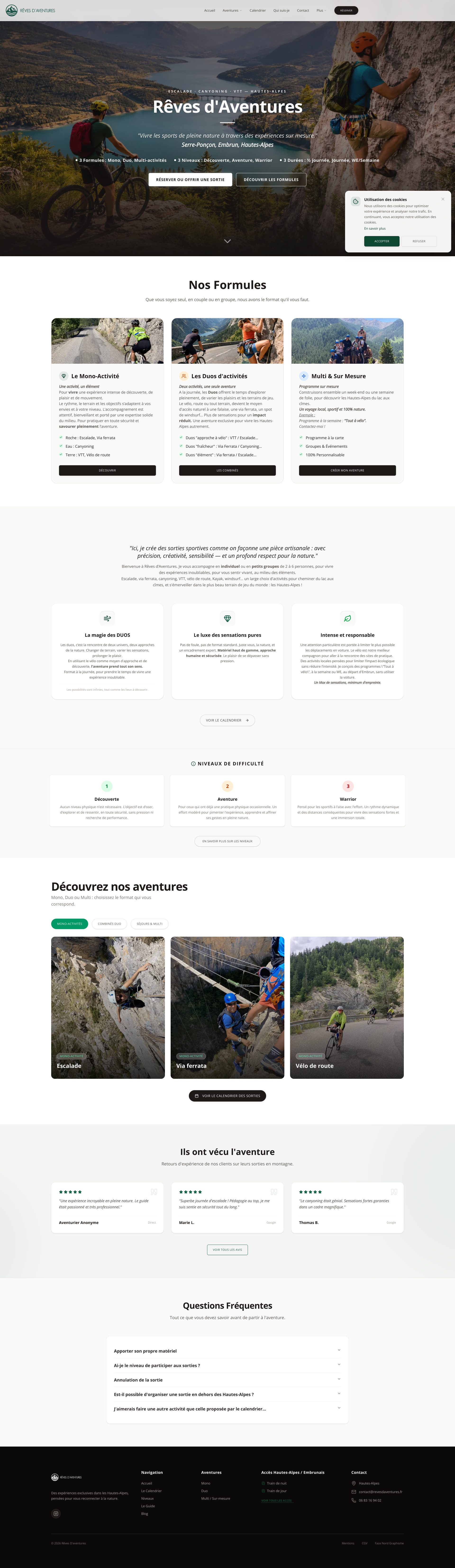 Aperçu du site