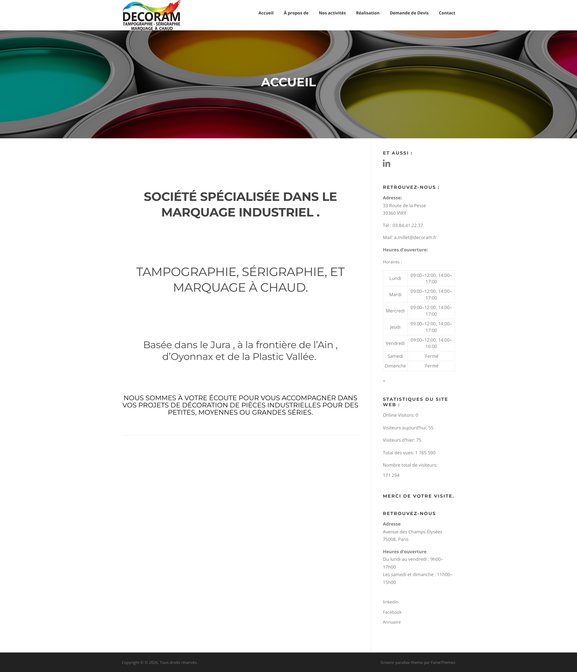 Aperçu du site