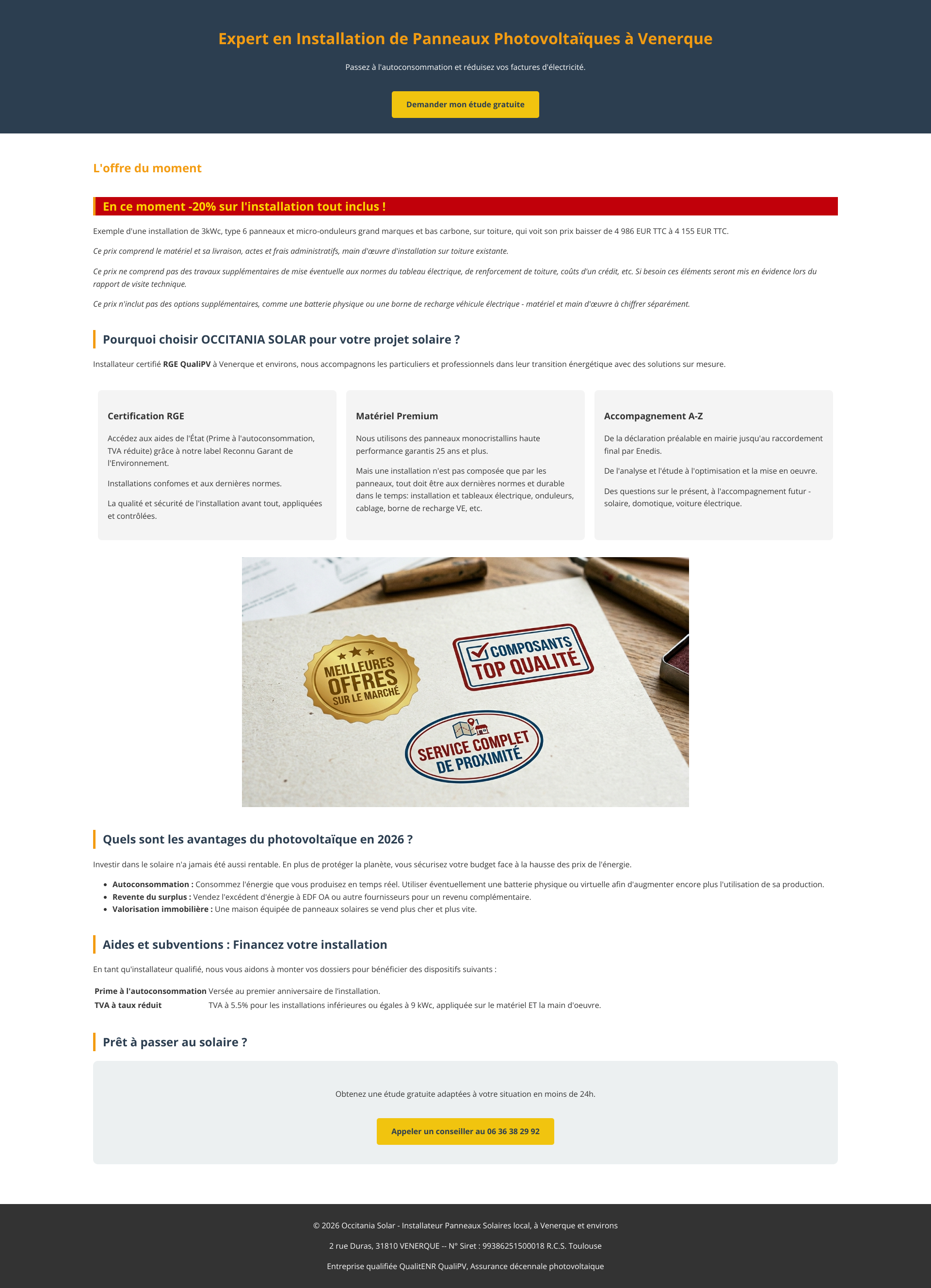 Aperçu du site